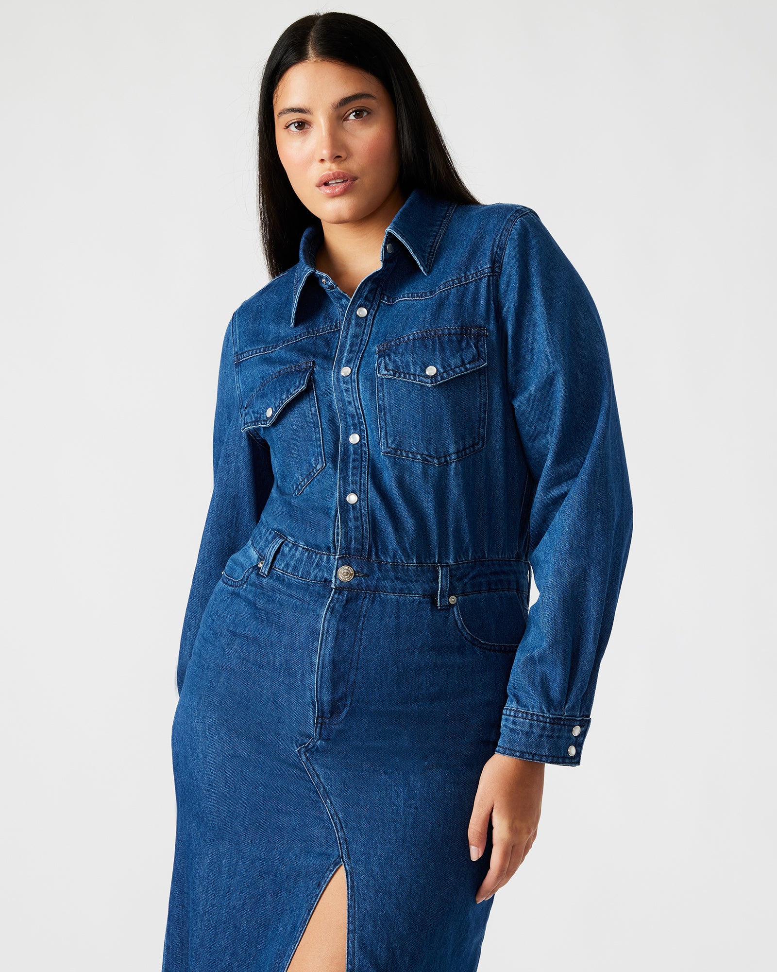 DAKODA Women's Denim Dress - Stylish & Comfortable Casual Wear for Everyday Outings, Dates, and Shopping