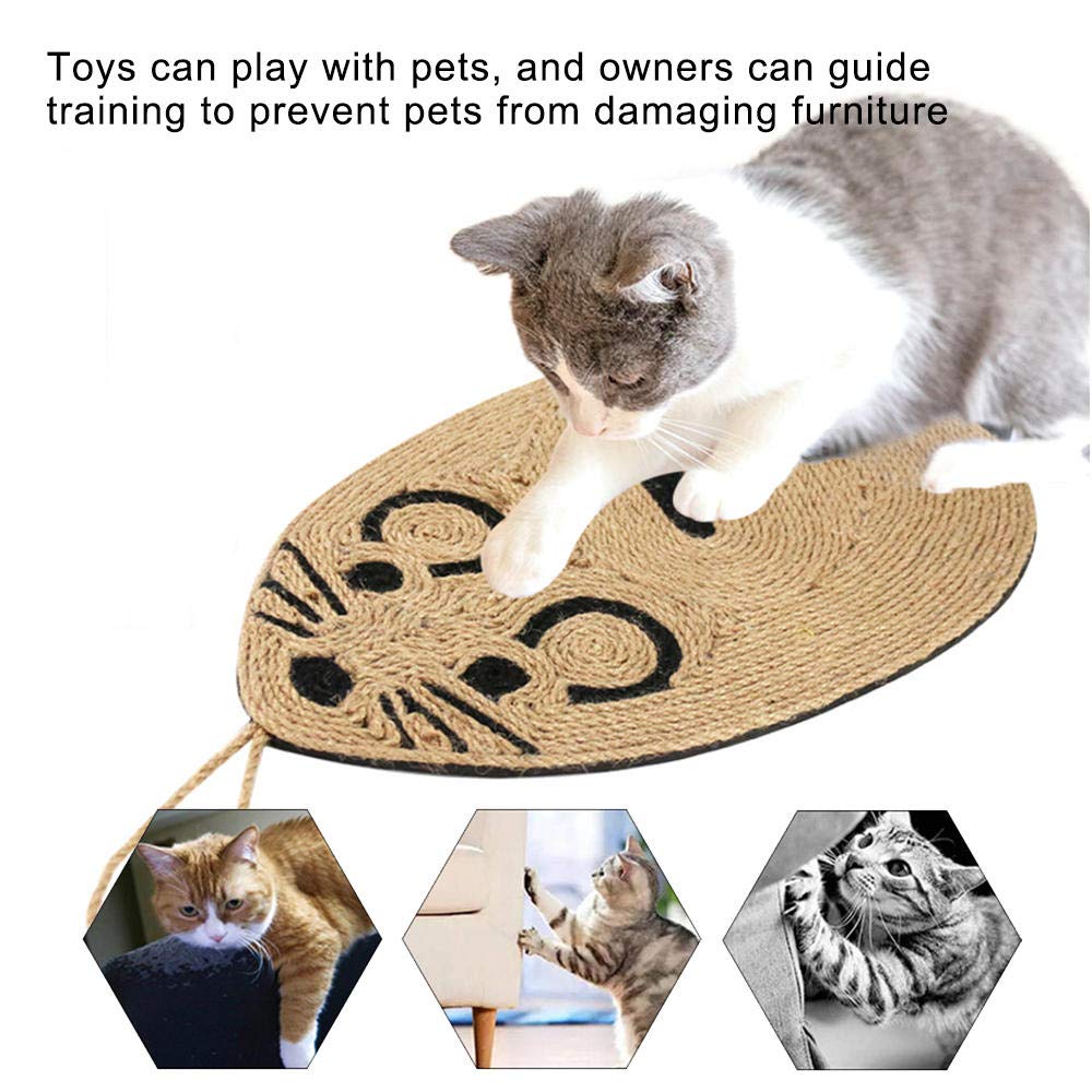 Premium Sisal Cat Scratch Board - 2 Pack Durable Cat Scratcher Mat with Soft Bed for Claw Care | Pet Scratching Post Toy for Furniture Protection & Stress Relief - Perfect for Kittens & Adult Cats