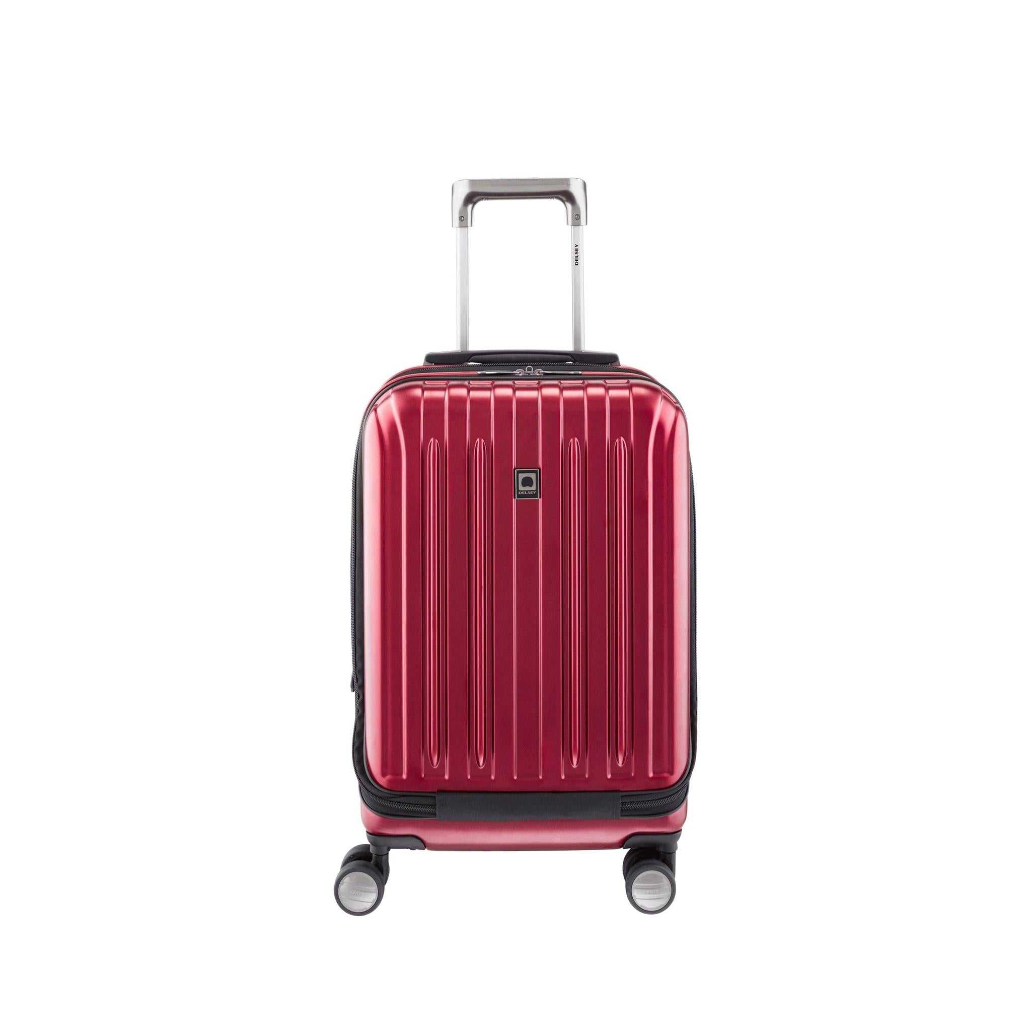 Delsey Titanium Expandable Carry On Luggage with Spinner Wheels & Laptop Pocket - Perfect for Business Travel & Weekend Getaways