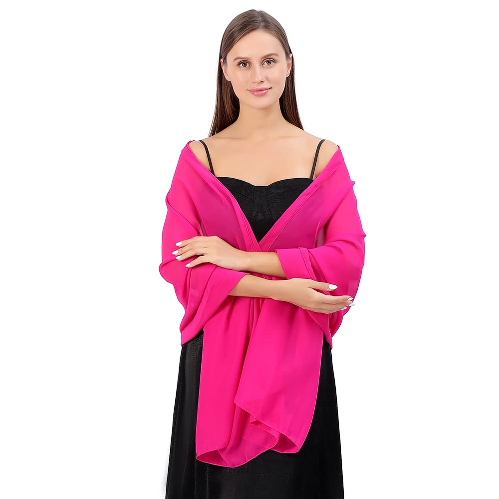 Elegant Lightweight Chiffon Scarves for Women - Oversized Fashion Shawl Wrap for Spring, Autumn, Weddings & Parties | Perfect for Daily Wear, Office, Date Night & Special Occasions