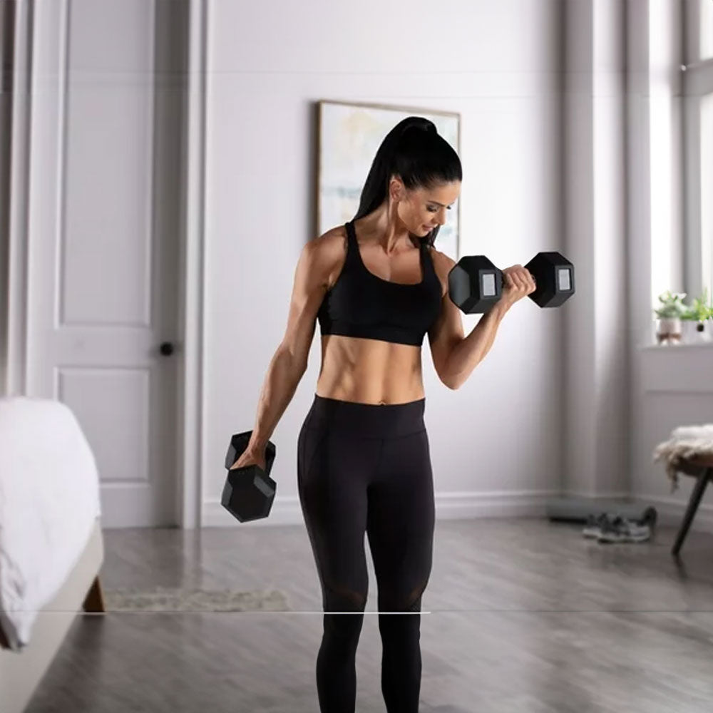 Weider 40lb Rubber Hex Dumbbell - Single Weight for Home Gym, Strength Training & CrossFit Workouts