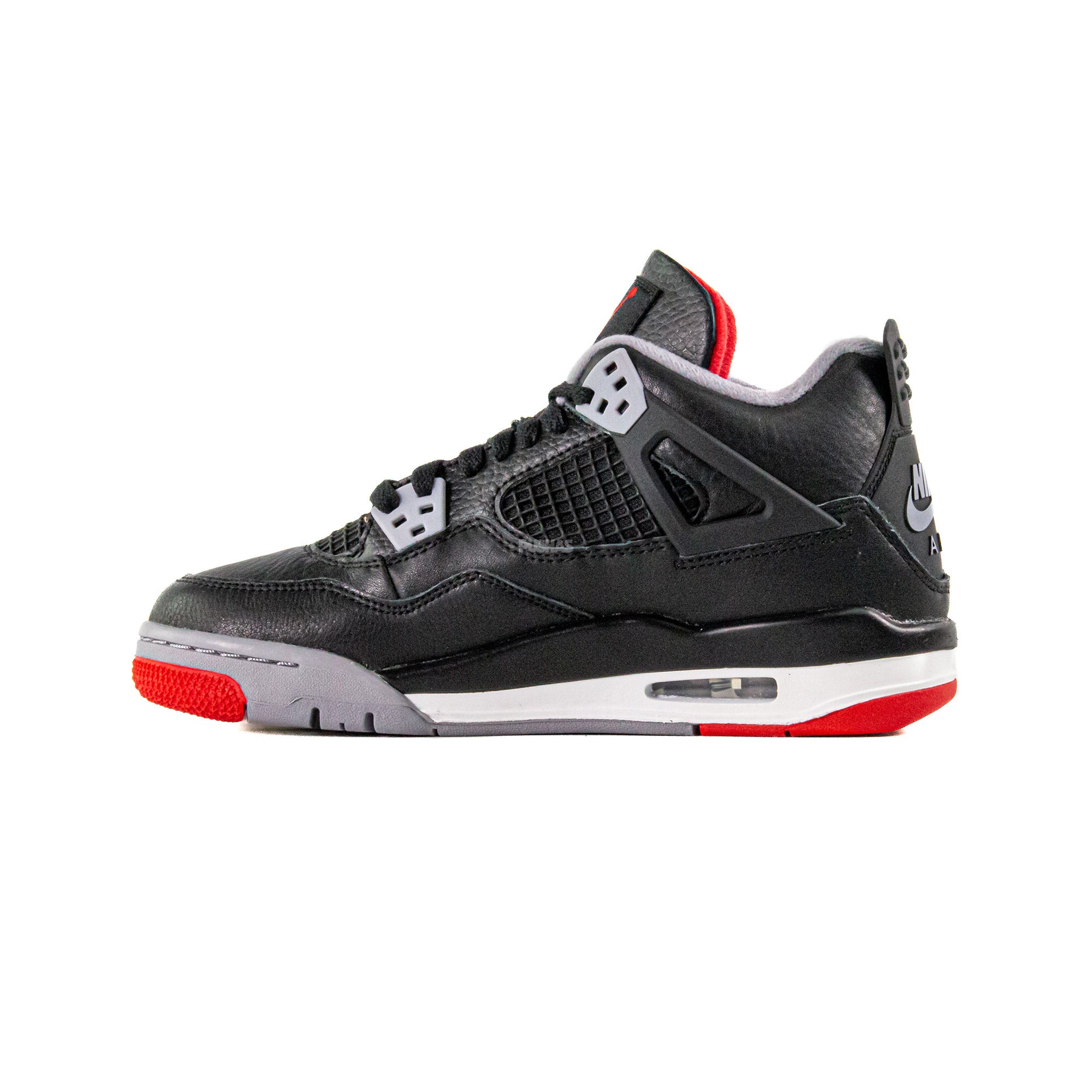 Air Jordan 4 Retro 'Bred Reimagined' GS (2024) - Classic Black & Red Basketball Shoes for Women & Girls - Perfect for Streetwear, Sneaker Collection & Casual Fashion