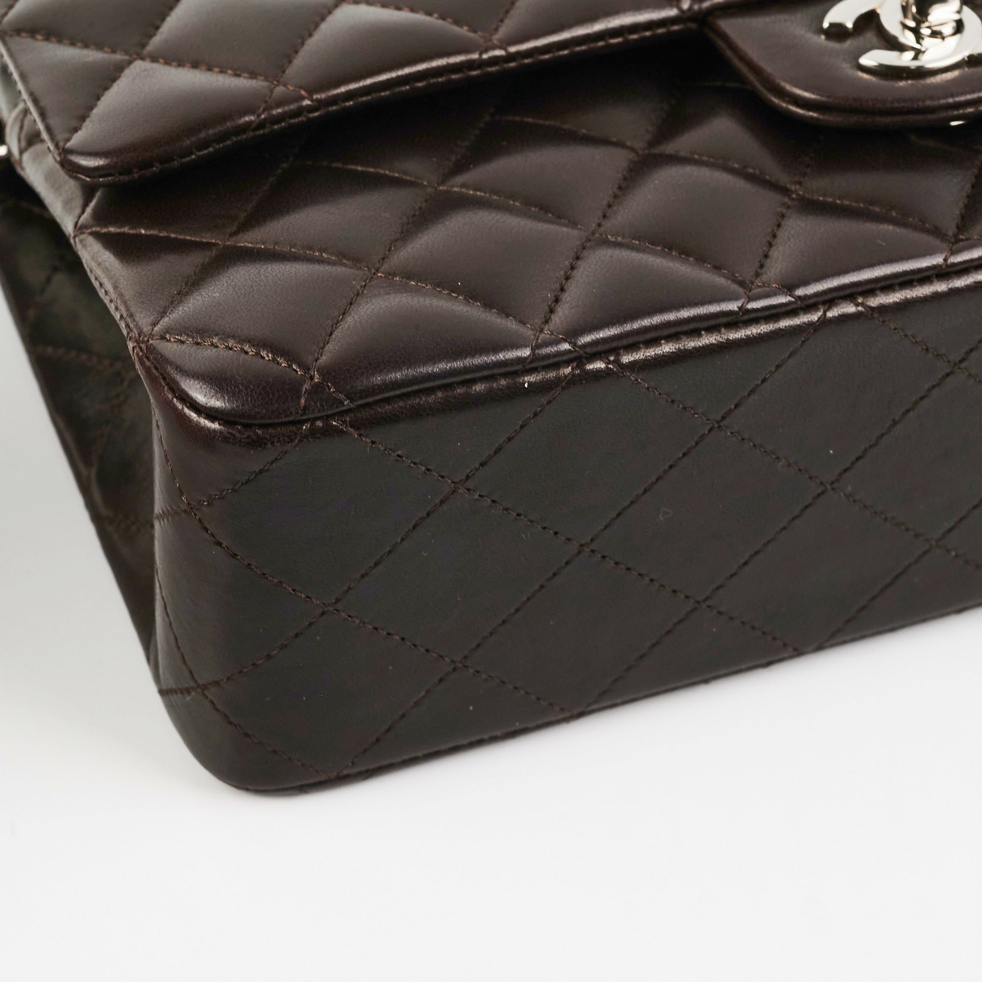 Chanel Medium/Large Classic Double Flap Bag in Dark Chocolate Brown - Luxury Designer Handbag for Women, Perfect for Work, Evening Events & Special Occasions