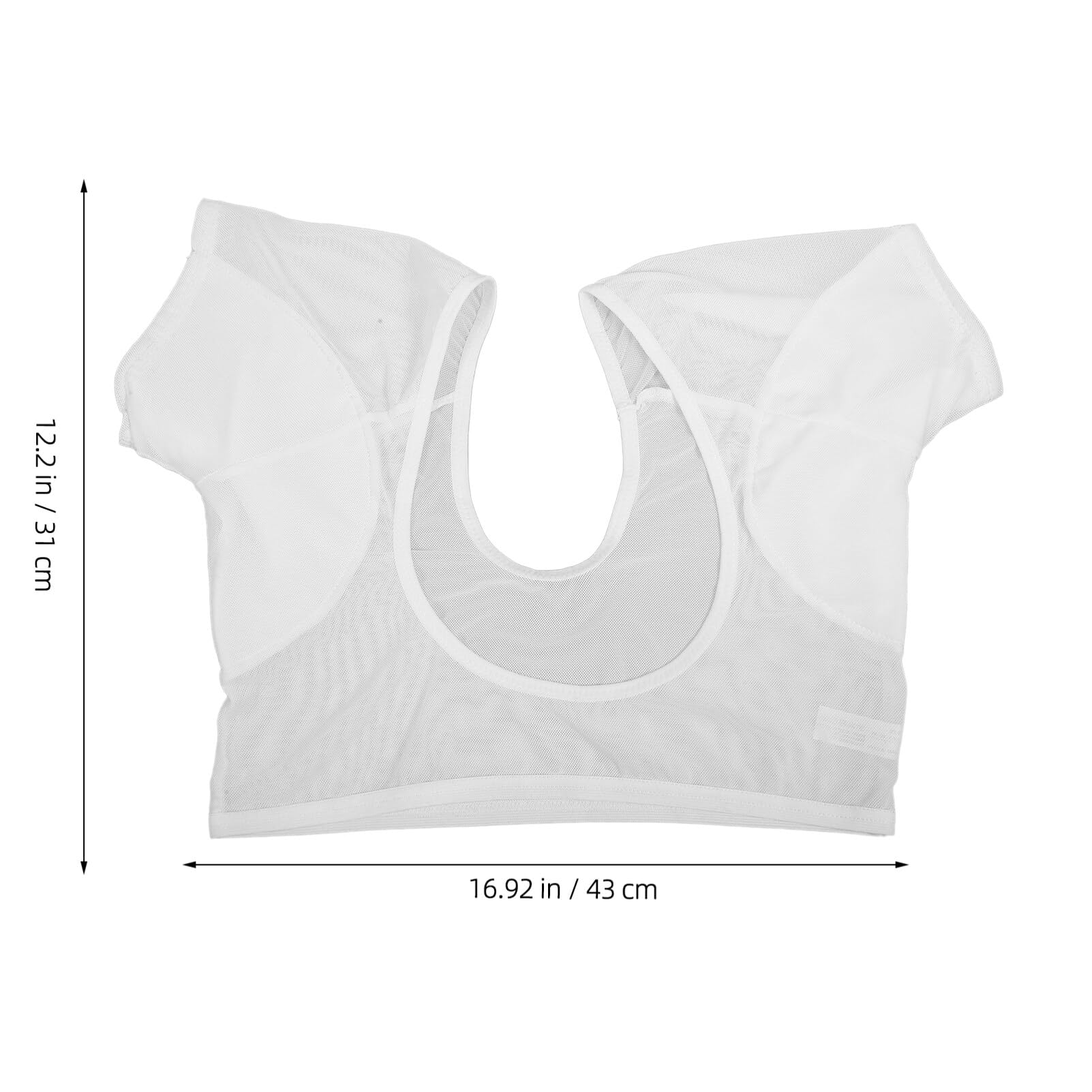 Beavorty Sweatproof Underarm Vest for Women - Washable Sweat Shield Undershirt, Breathable Tank Top, White - Perfect for Gym, Workout & Everyday Wear