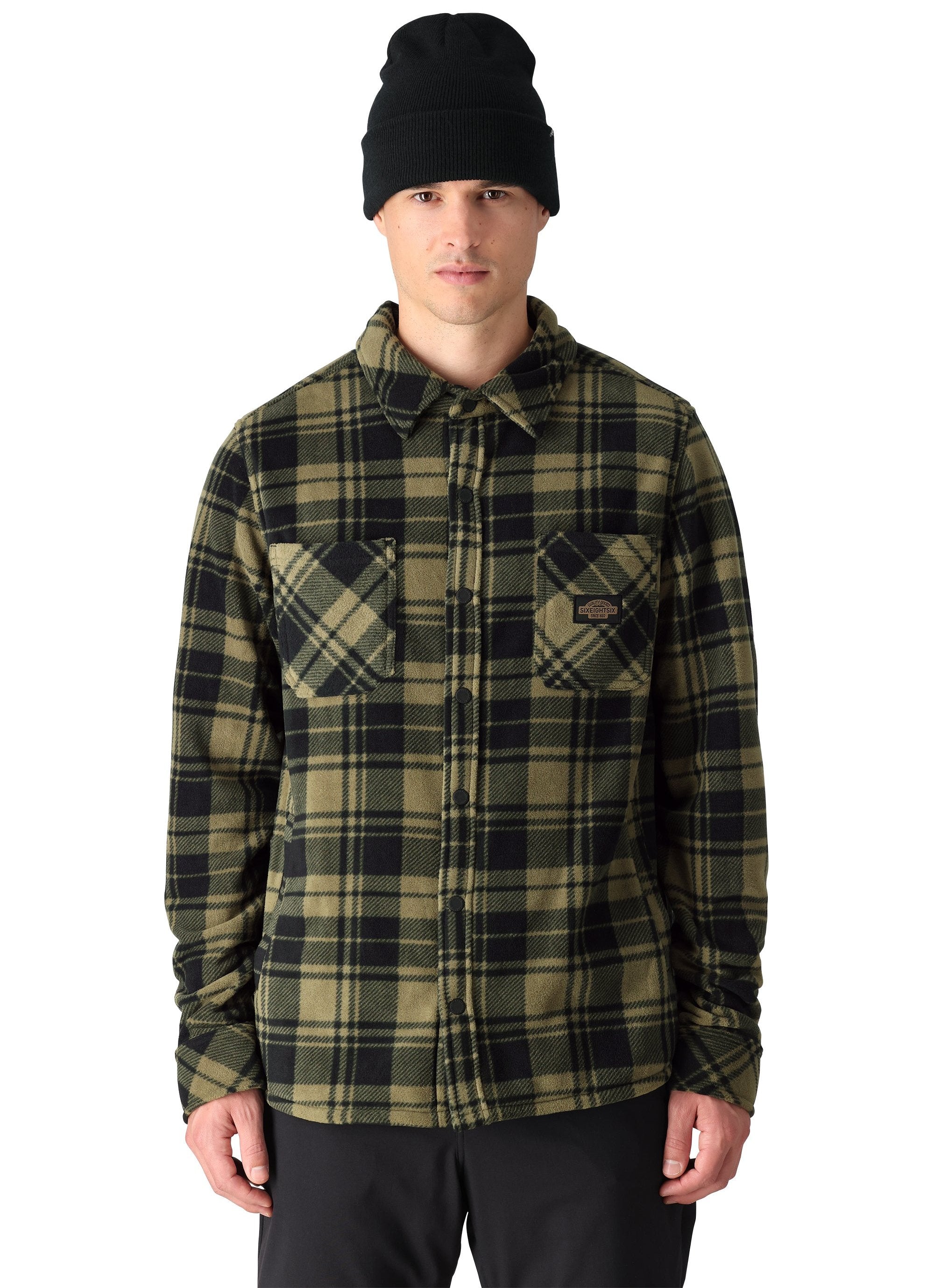 686 Men's Sierra Fleece Flannel Jacket - Warm Winter Outdoor Shirt for Hiking, Camping & Casual Wear (2025 Collection)