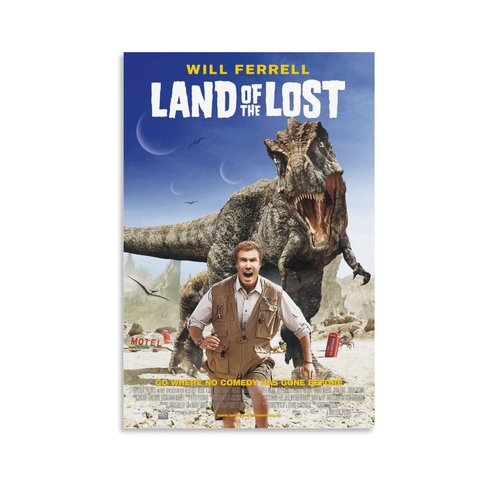 LAND OF THE LOST Movie Poster - Premium Canvas Wall Art Decor for Home Theater, Living Room & Bedroom - Vintage Film Poster for Movie Lovers & Pop Culture Fans - Perfect for Home Decor, Office & Gift Giving