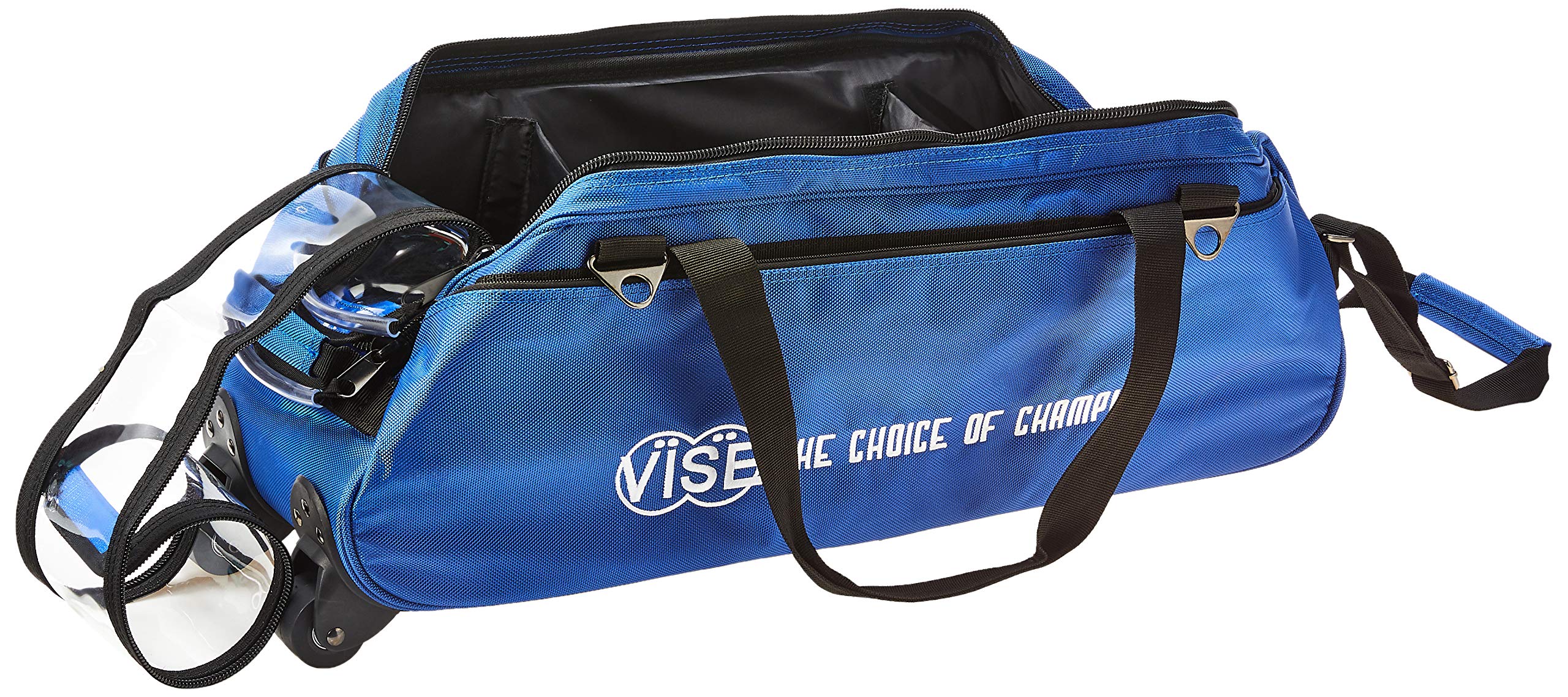 Premium 3-Ball Bowling Tote Bag with Wheels - Durable Rolling Bowling Ball Carrier for League Play & Practice - Perfect for Men & Women Bowlers