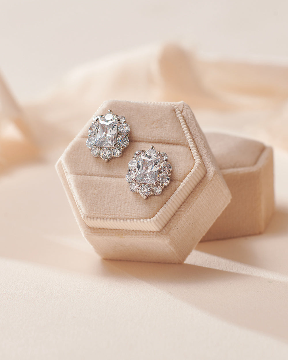 Sienna CZ Stud Earrings for Women - Sparkling Cubic Zirconia Studs - Perfect for Everyday Wear, Parties & Special Occasions
