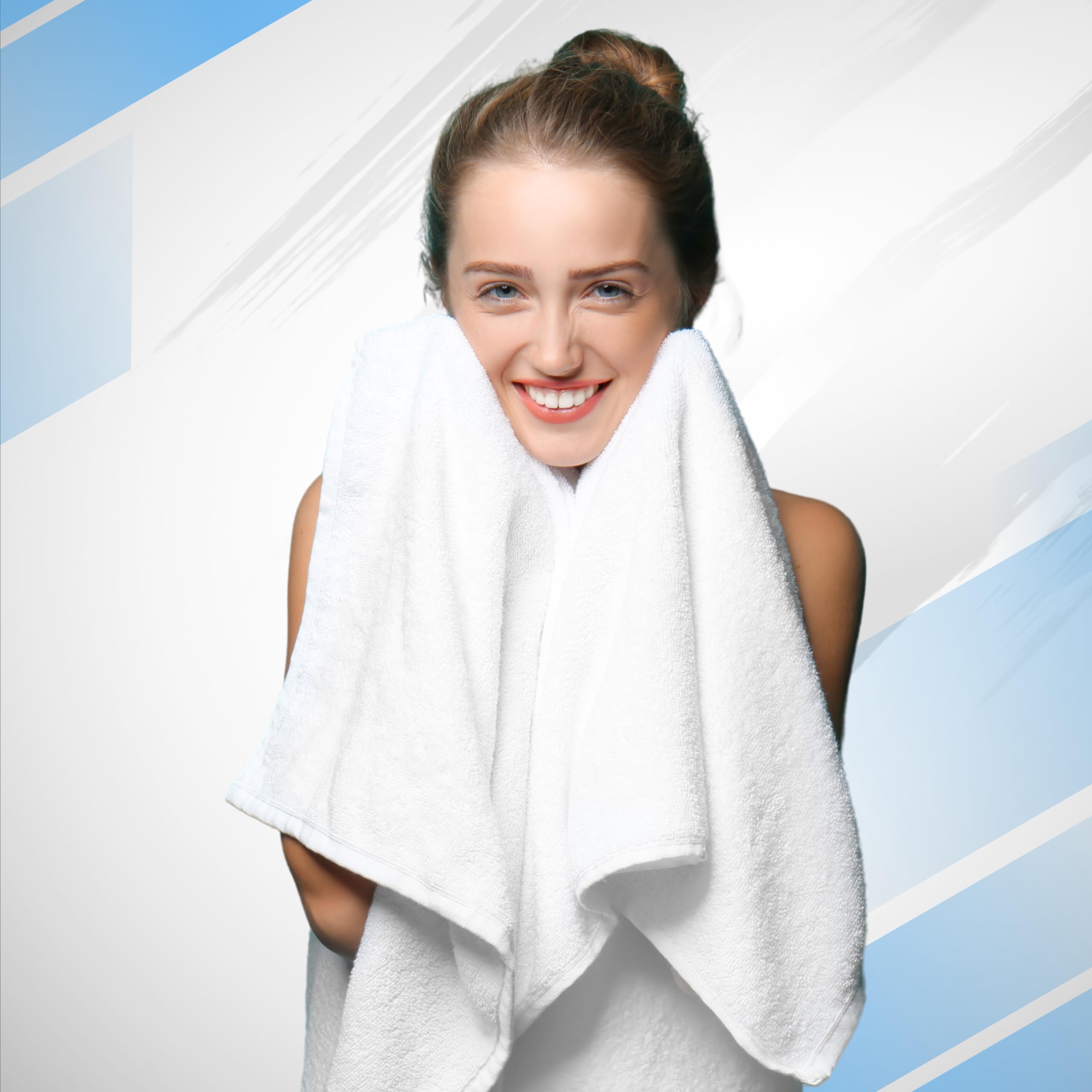 Luxury 100% Cotton Bath Towel Set - 8 Piece (2 Bath Towels, 2 Hand Towels, 4 Washcloths) - Super Soft & Highly Absorbent - Intimate Red - Perfect for Bathroom, Spa, and Guest Use