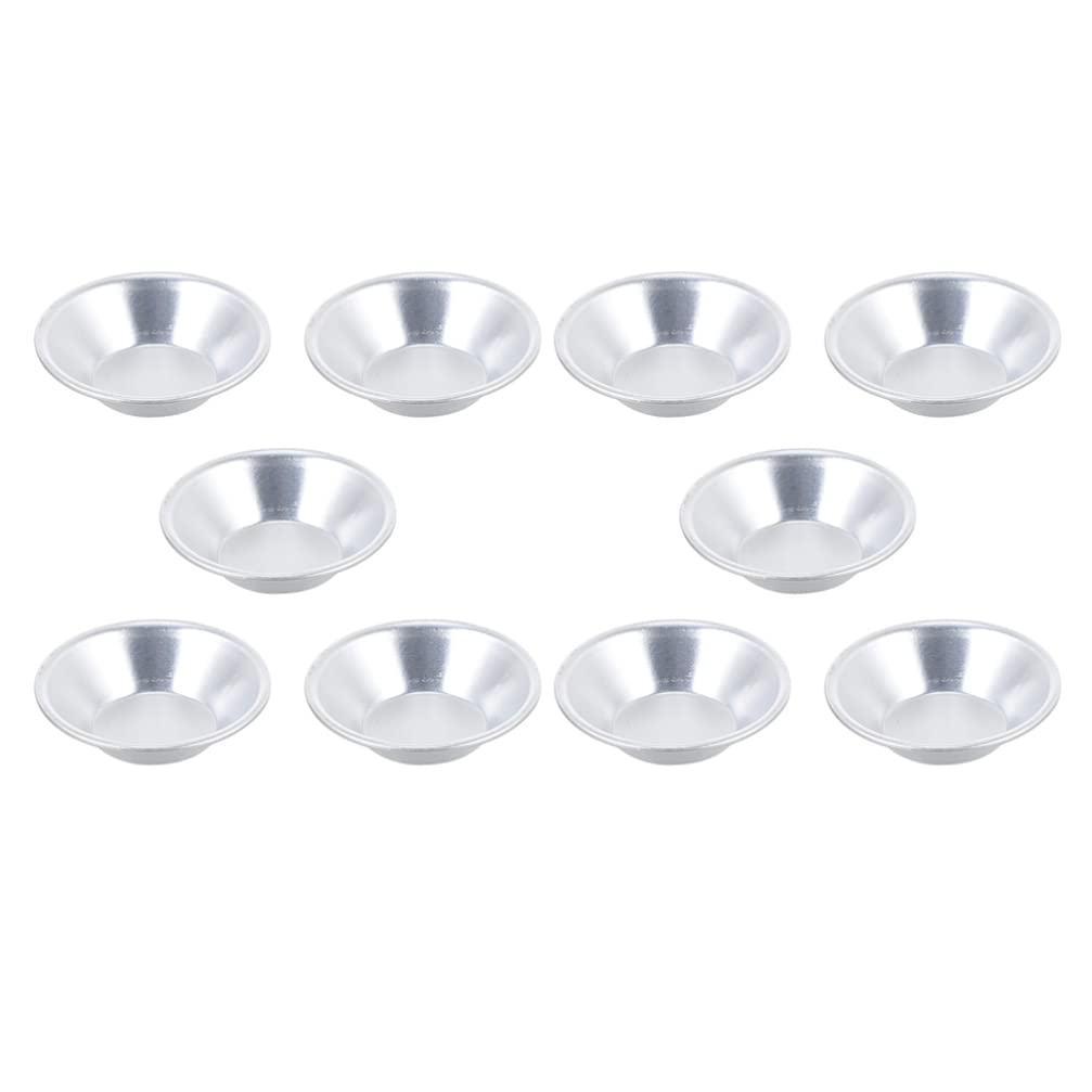 Non-Stick Aluminum Mini Egg Tart Molds - 10pcs Reusable Baking Pans for Tarts, Muffins, Cupcakes, Pies & Desserts | Perfect for Home Baking, Party Treats & Holiday Cooking