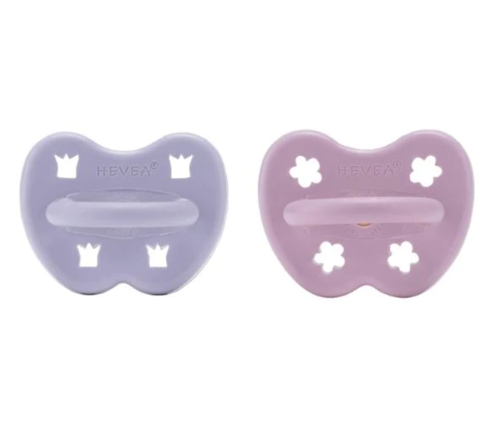 Hevea Baby Orthodontic Pacifier - BPA Free, Natural Rubber, 2 Pack for 0-36 Months - Soothing Teething Relief for Newborns & Infants - Perfect for Daycare, Travel & Bedtime Comfort