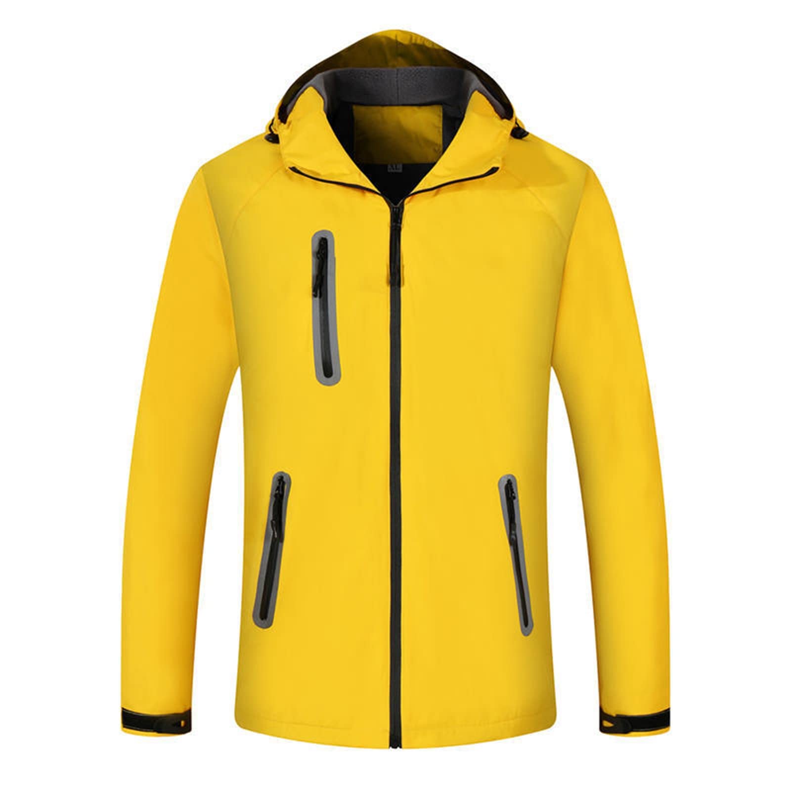 Waterproof Fleece Trench Coat for Women & Men - Plus Size Winter Rain Jacket with Hood for Outdoor Activities | Hiking, Camping & Rainy Day Protection