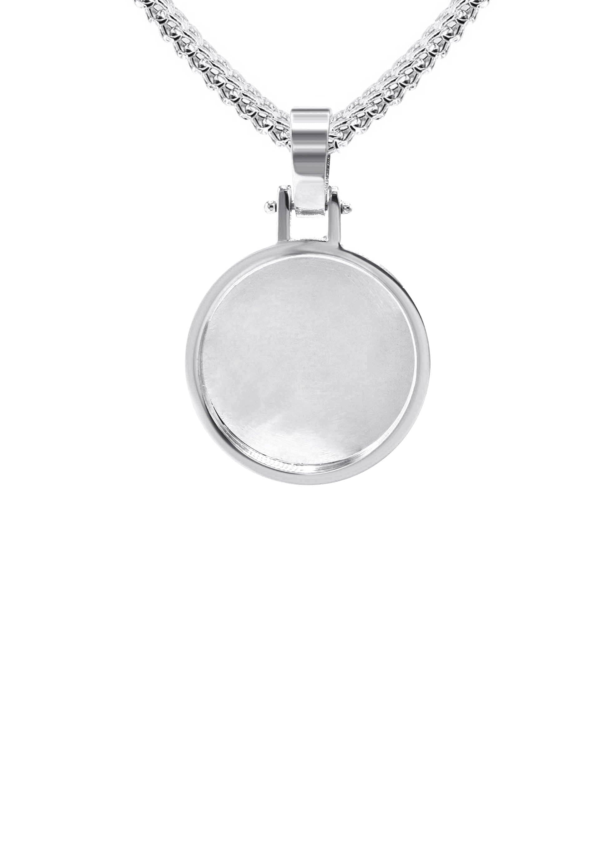 10K/14K White Gold Small Round Picture Pendant Necklace for Women - Personalized Photo Locket Jewelry Gift for Mom, Wife, Girlfriend - Perfect for Anniversaries, Birthdays & Valentine's Day