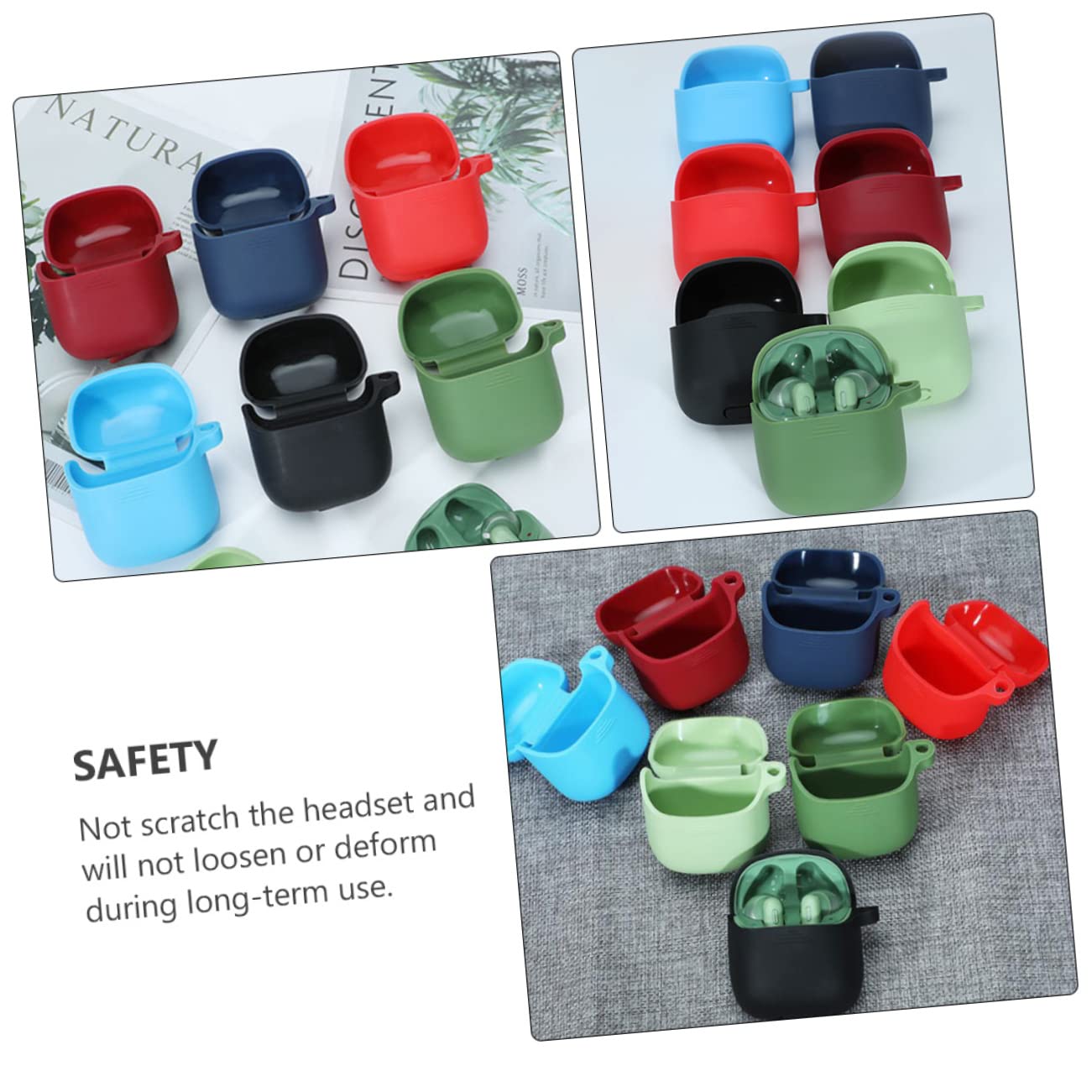 Angoily 3-Pack Durable Silicone Hard Case Cover for Tune220TWS Wireless Earbuds - Charging Port Protection | Perfect for Gym, Running, Travel & Daily Use