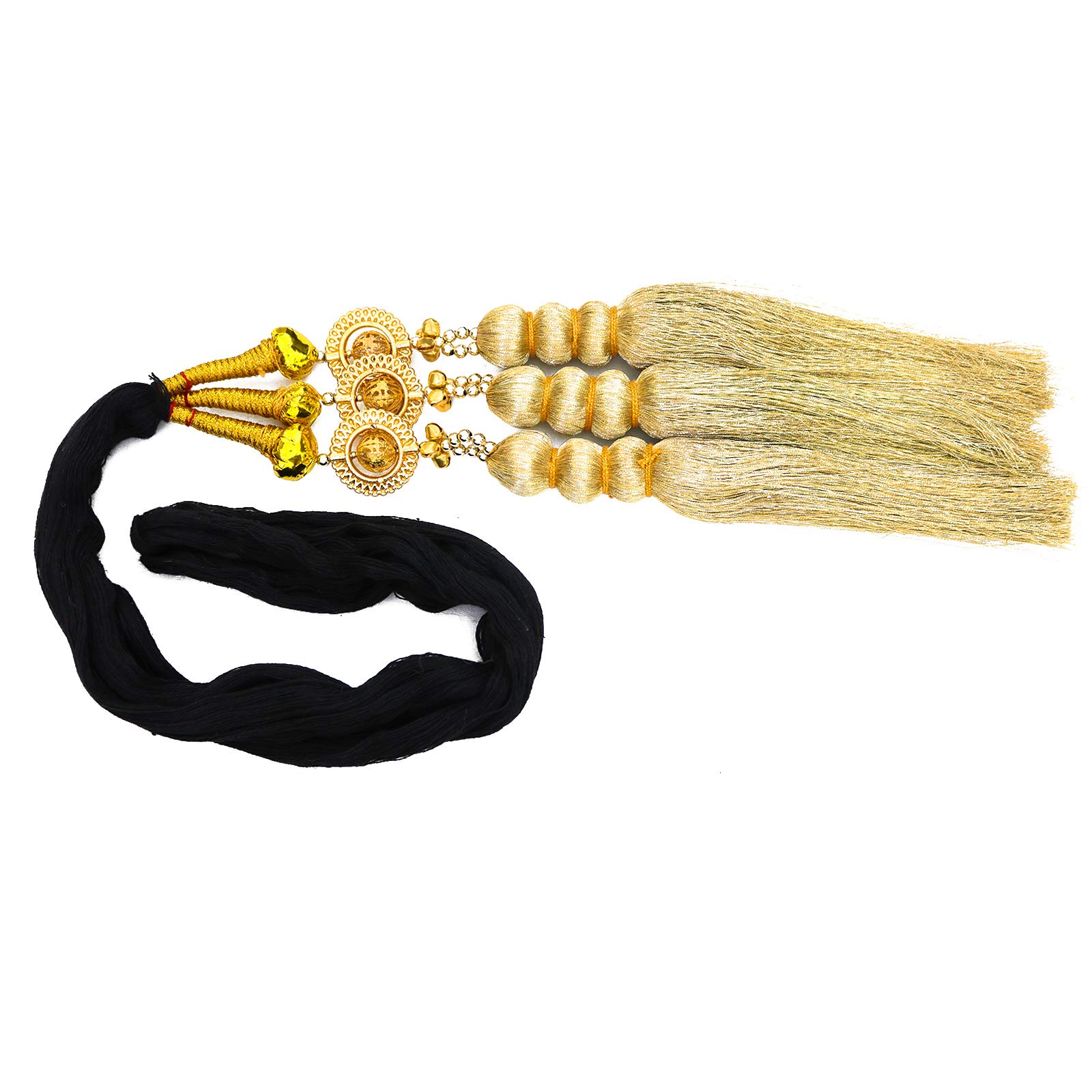 Rapidsflow® Golden Hair Parandi Choti for Women & Girls - Long Braid Hair Accessories for Weddings, Parties & Festivals
