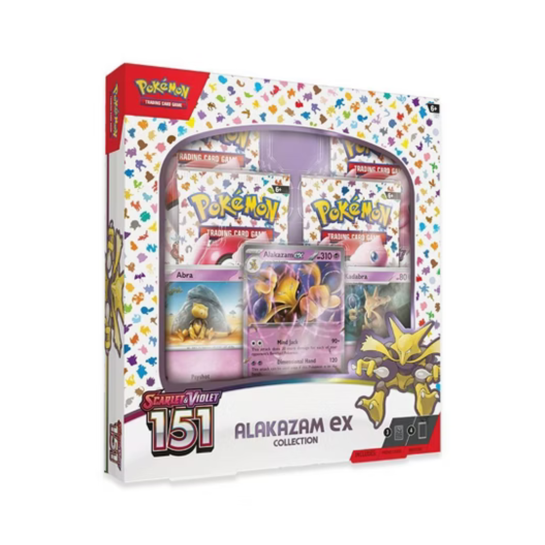 Pokémon Scarlet & Violet 151 Alakazam EX Box - Premium Trading Card Game Collectible for Battles & Deck Building - Perfect for TCG Players & Pokémon Fans