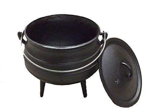 **Cuisiland 10QT Cast Iron Potjie Pot – Heavy Duty Dutch Oven for Camping, Outdoor Cooking & Braising – Perfect for Stews, Soups & Slow Cooking**