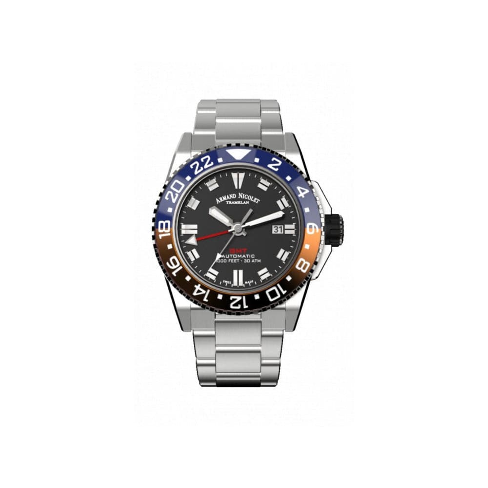 ARMAND NICOLET A486BGN NR MA4480AA Men's Luxury Automatic Watch with Black Silicon Strap - Perfect for Business, Formal Occasions & Everyday Wear