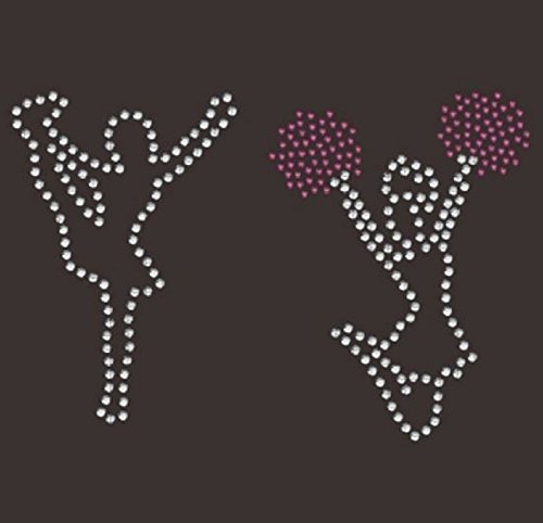 Twin Cheer Rhinestone Iron-On Transfers for Cheerleading Uniforms – Sparkle & Shine for Sports & Dance Competitions