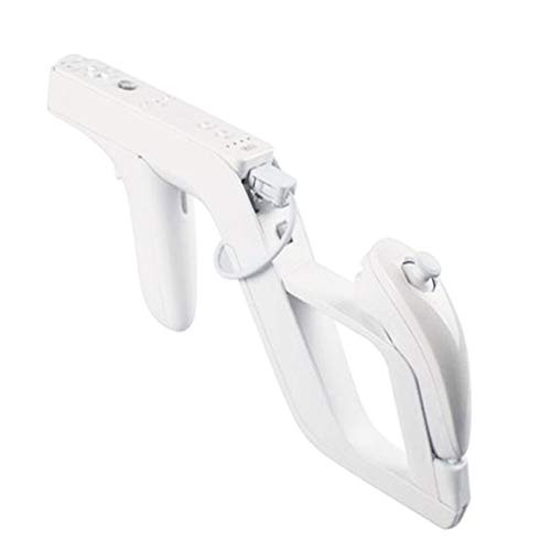Best Nintendo Wii Zapper Gun Controller - Motion Plus Remote Compatible for Shooting Games | White Gaming Accessory for Wii Nunchuk | Perfect for Family Game Night & Interactive Play