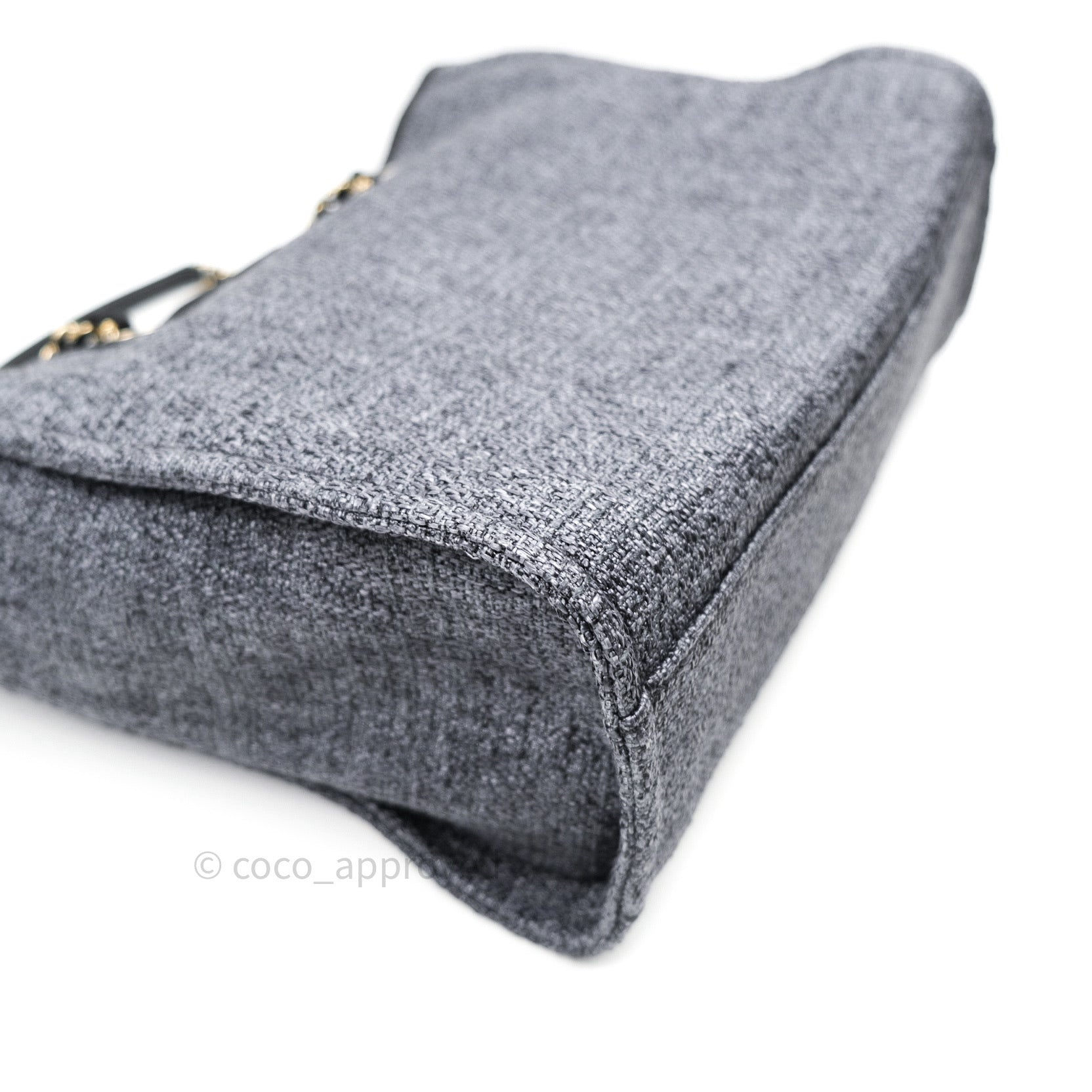 Chanel Canvas Deauville Medium Tote Bag in Charcoal Grey - Luxury Designer Handbag for Women, Perfect for Work, Travel & Everyday Use