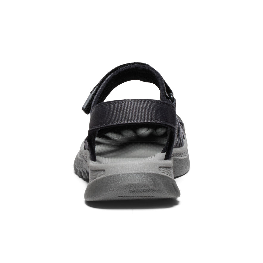 Stylish Women's Rose Sandals with Magnetic Closure - Black | Comfortable Summer Shoes for Beach, Wedding & Casual Outings