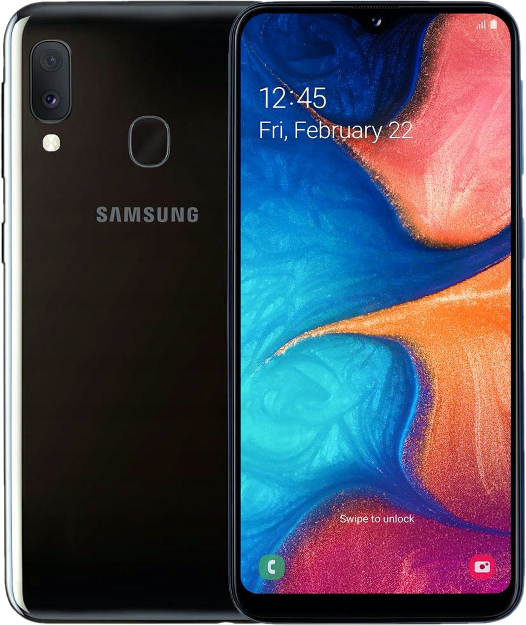 Samsung Galaxy A20 32GB Unlocked Smartphone - Black | Sprint Compatible | HD+ Display, Dual Camera | Perfect for Streaming & Social Media