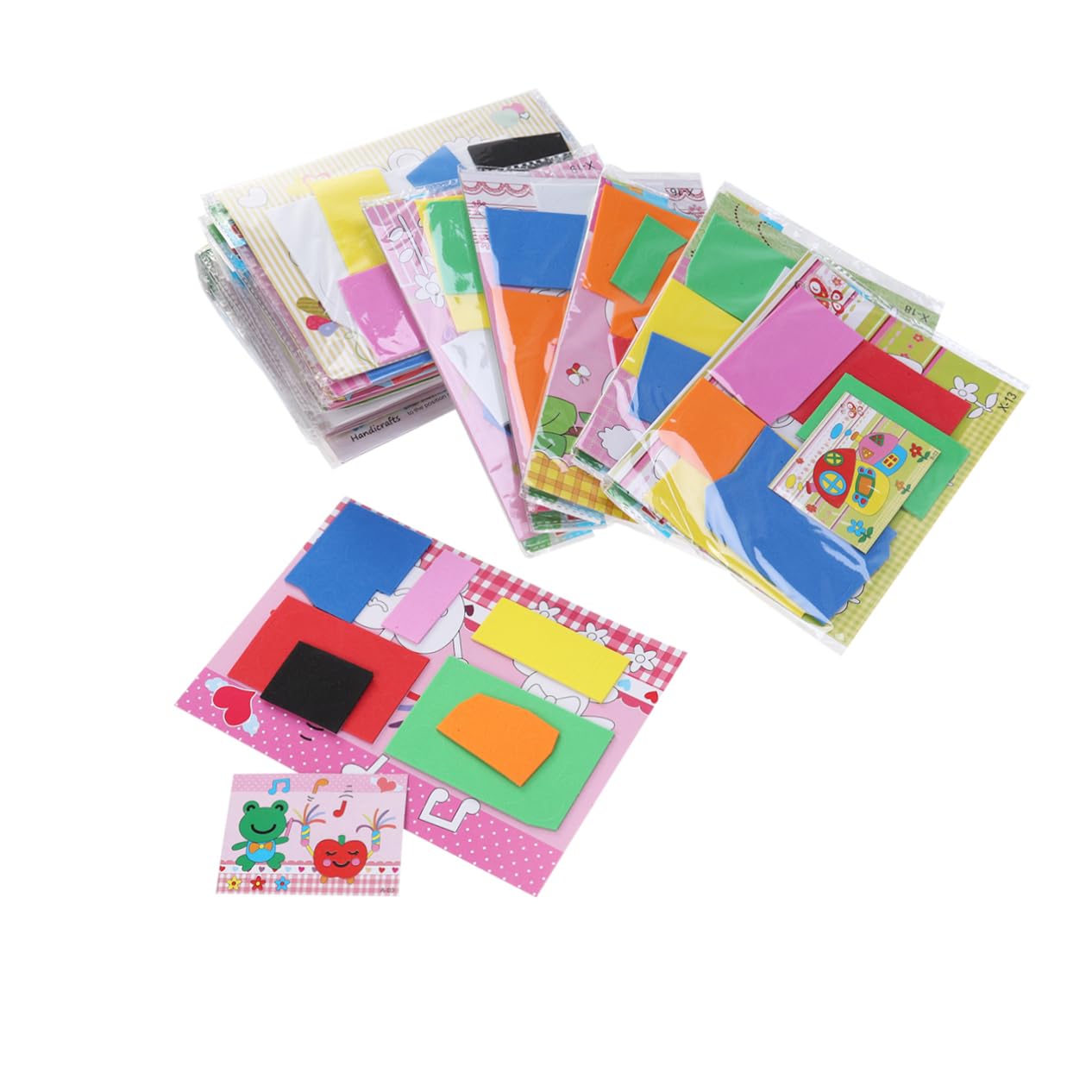 TOYANDONA 20pcs Kids Stickers Set - DIY Mosaic Sticker Art Kit, Educational Craft Supplies for Children, Handmade Puzzle Stickers for Creative Play | Perfect for Birthday Gifts, Classroom Activities & Home Art Projects