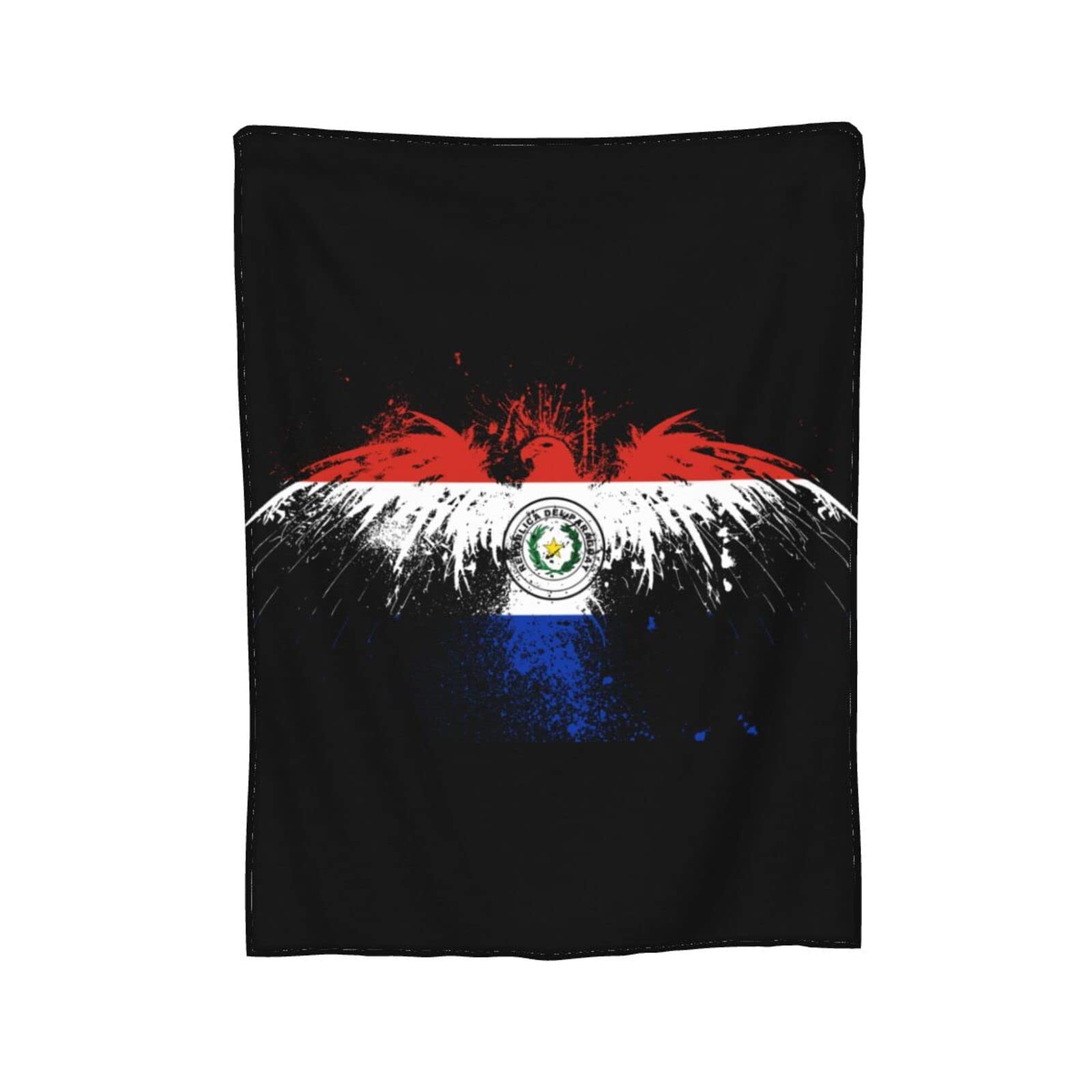 Premium HUFURI Eagle Paraguay Flag Flannel Fleece Throw Blanket - Ultra Soft & Cozy 80