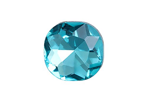 5pcs Embellishment Rhinestones - Indicolite Asscher Foil Back Crystals 12x12mm (3 Pack Bundle) for Jewelry Making, DIY Crafts & Nail Art | Save $2 | Perfect for Bridal Accessories, Costume Design & Home Decor