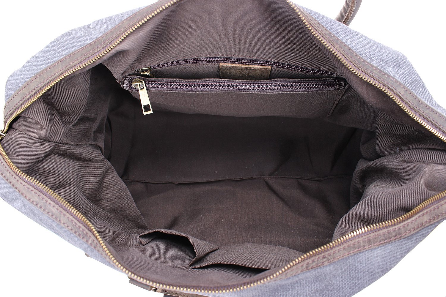 Men's Travel Gym Duffle Bag - Large Canvas Leather Tote for Weekend & Overnight Trips