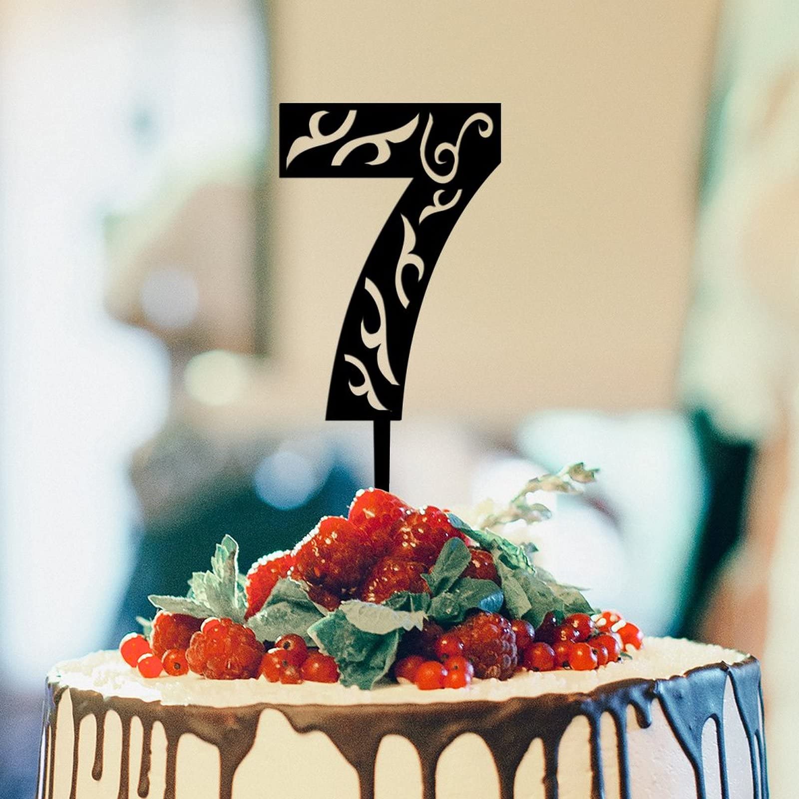 Personalized Black Acrylic Rabbit & Deer Antlers Happy Birthday Cake Topper - Custom Party Decor for Boys, Girls, Friends - Perfect for Birthday Cakes, Cupcakes, and Dessert Table Decorations