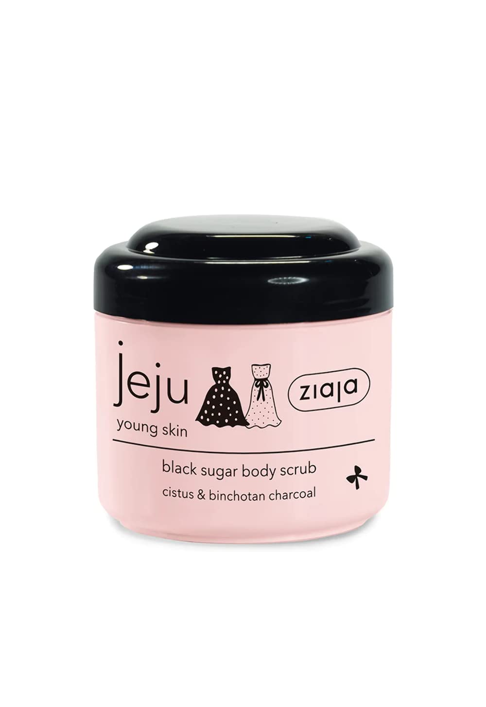 Ziaja Jeju Black Sugar Body Scrub 200ml - Exfoliating & Moisturizing for Smooth Skin - Perfect for Spa Day & At-Home Skincare Routine