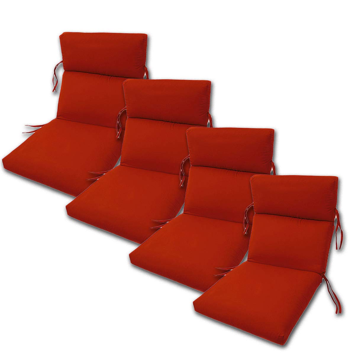 Premium Set of 4 Outdoor Channeled Chair Cushions - 22