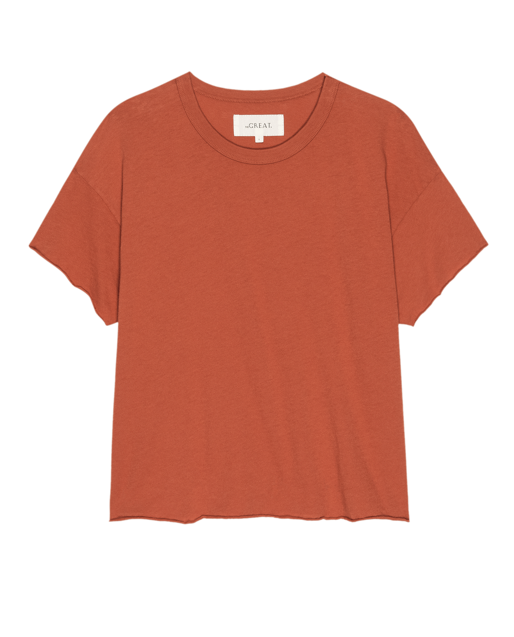 Desert Clay Solid Crop Tee - Women's Short Sleeve T-Shirt for Casual Wear, Summer Outfits & Street Style Fashion