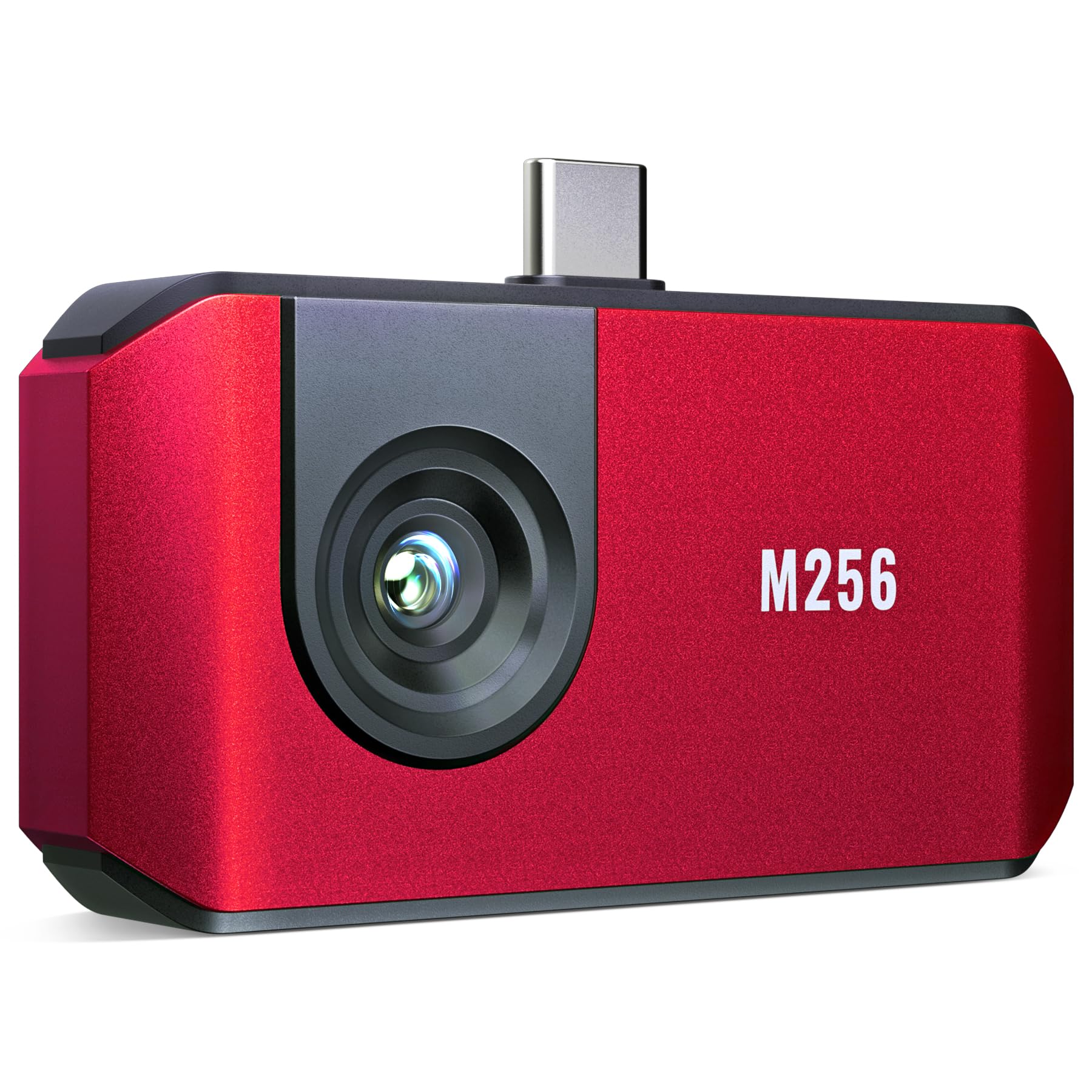 High Resolution M256 Thermal Imaging Camera 256x192 IR with 3D Analysis, 25Hz Refresh Rate, -4°F~842°F Temperature Range - Compatible with Android Smartphones, Tablets & PC (Red) - Perfect for Home Inspection, Electrical Maintenance, HVAC Diagnosis and Wildlife Observation