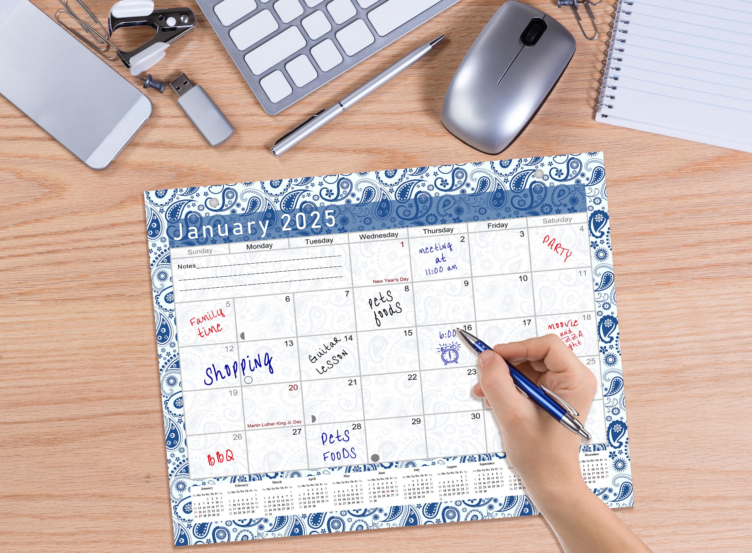 2025 Monthly Magnetic & Desk Calendar - 12-Month Wall & Desktop Planner with Stickers - Perfect for Office, Home & School Organization (Edition #21)