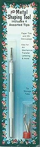 Professional Metal Handle Shaping Tool with 4 Interchangeable Tips - Perfect for Pottery, Clay Sculpting & DIY Crafts