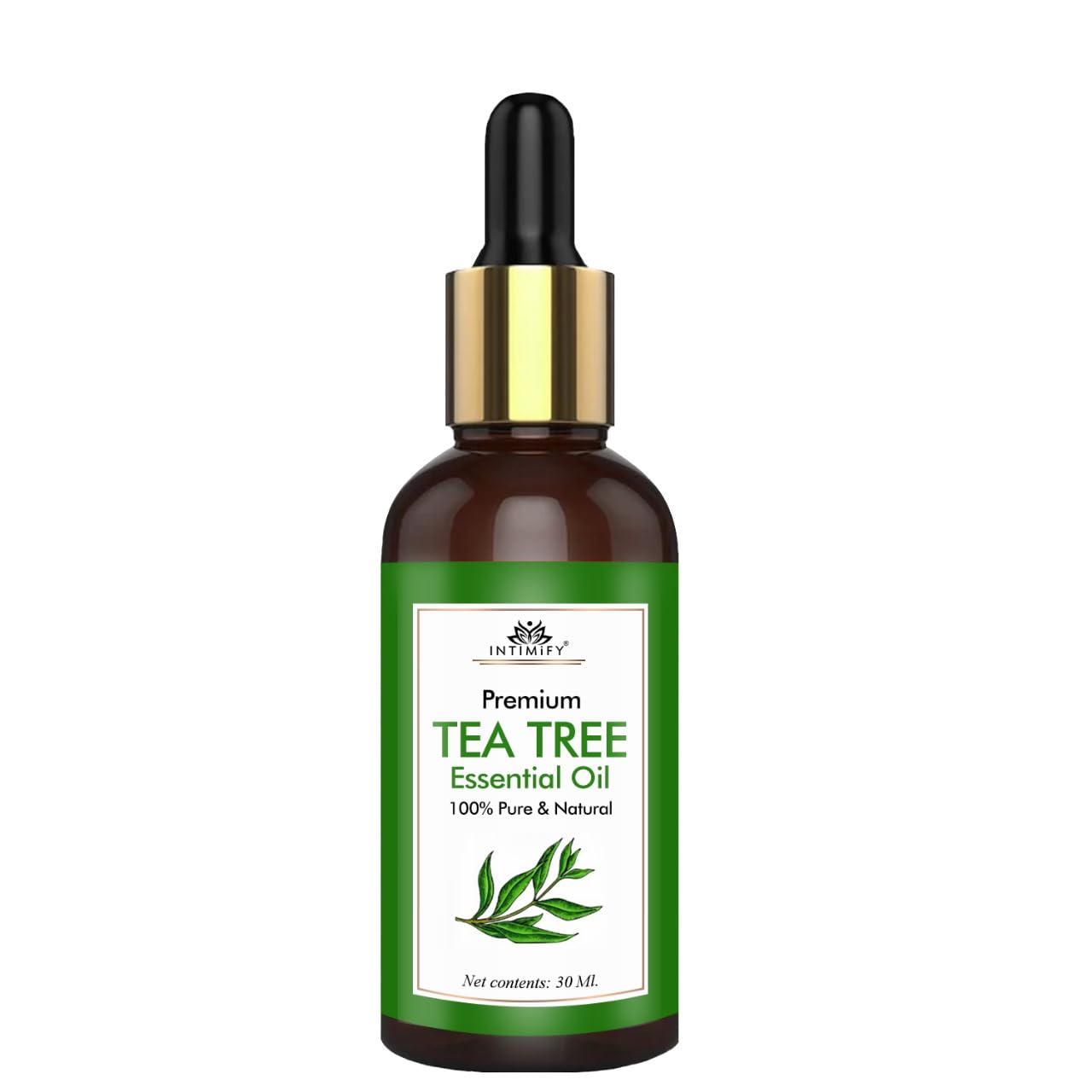 INTIMIFY 100% Pure Tea Tree Essential Oil for Hair Growth, Acne Treatment & Skin Care | Natural Aromatherapy for Women & Men | 30ml (1 Pack) | Perfect for DIY Beauty, Scalp Massage & Relaxation
