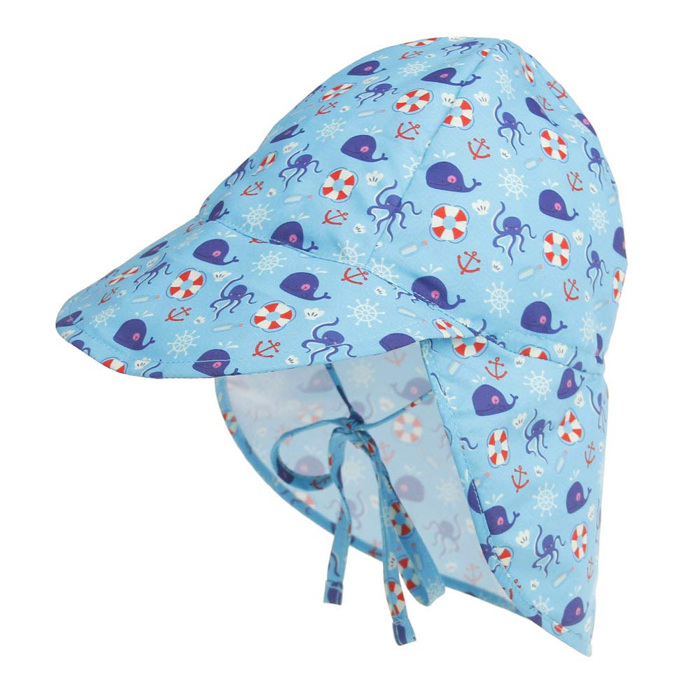Baby Boys & Girls Sun Hat with UPF 50+ Sun Protection - Adjustable Wide Brim Summer Beach Hat for Toddlers - Perfect for Outdoor Play, Pool Parties & Vacation Trips