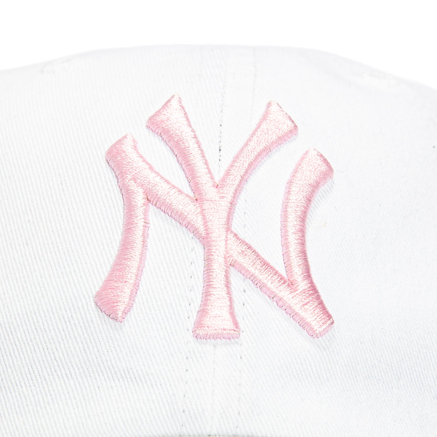 New York Yankees Adjustable Baseball Cap - 47 Brand Cleanup, White & Pink - Perfect for Sports Fans, Casual Wear & Gameday Outfits