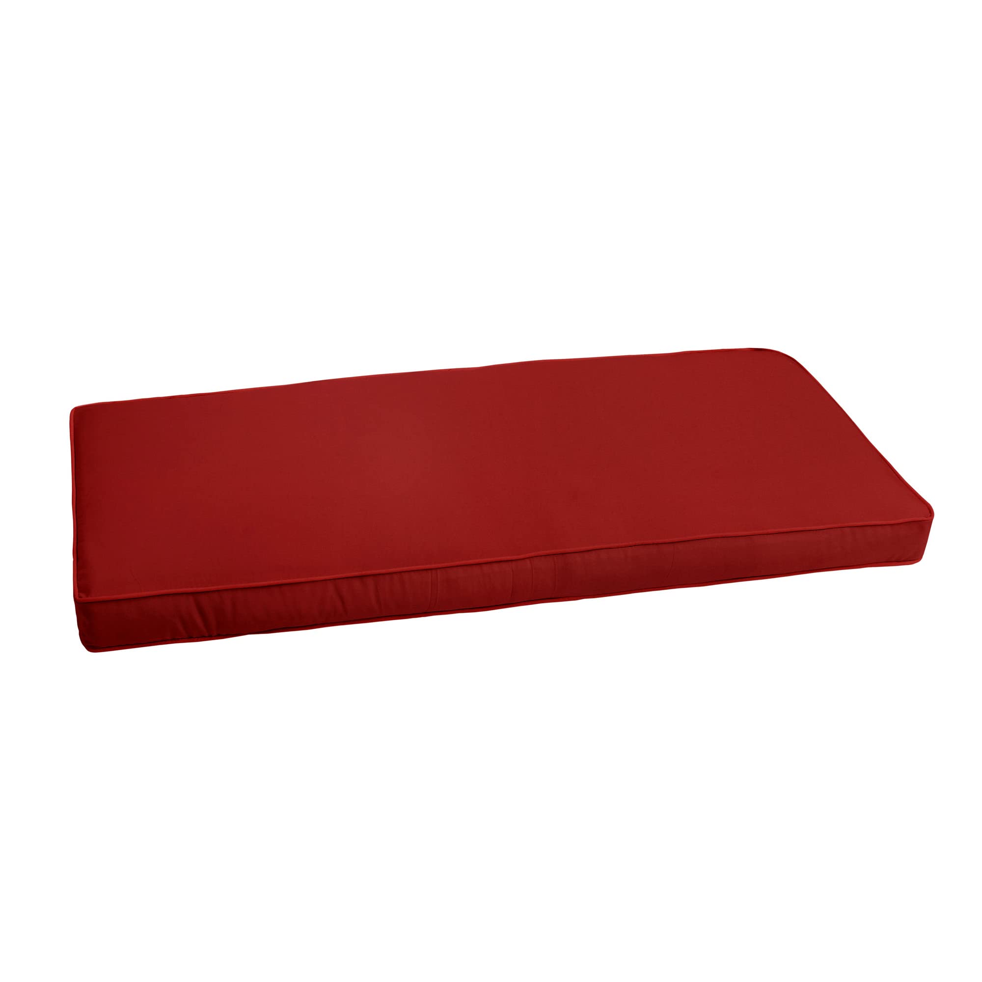 4' Jockey Red Indoor/Outdoor Bench Cushion - Waterproof & Durable Patio Furniture Seat Pad for Garden, Deck, Poolside (60