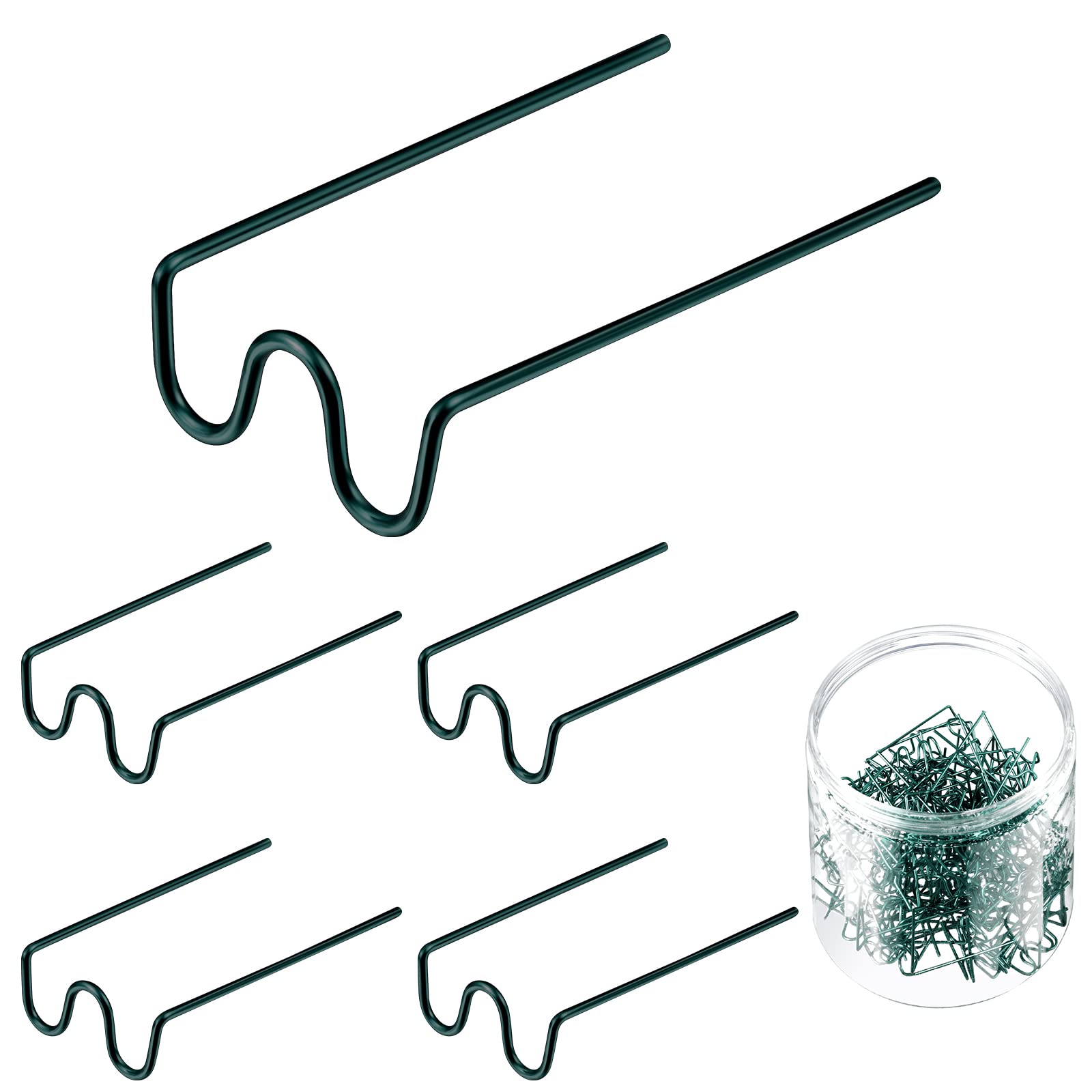 120 Pcs Floral U Pins - 1.25 Inch Green Plant Pins for Straw Wreaths, Fabric Flowers, Holiday Arrangements & DIY Crafts - Includes Storage Box - Perfect for Valentine's Day, Weddings, Home Decor & Floral Design Projects