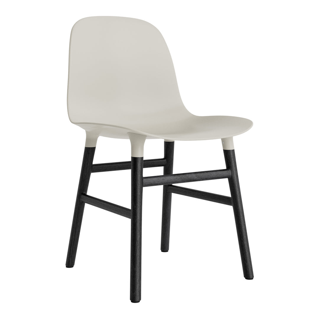 Modern Form Chair with Sturdy Wooden Legs - Perfect for Dining Room, Office, or Living Room Decor