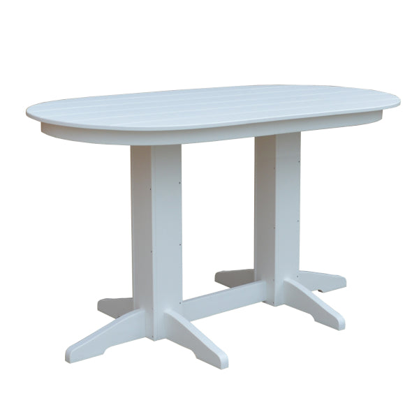 Modern Oval Counter Table for Kitchen & Bar - Stylish Dining & Entertaining Solution - Perfect for Breakfast Nook, Kitchen Island or Home Bar Setup
