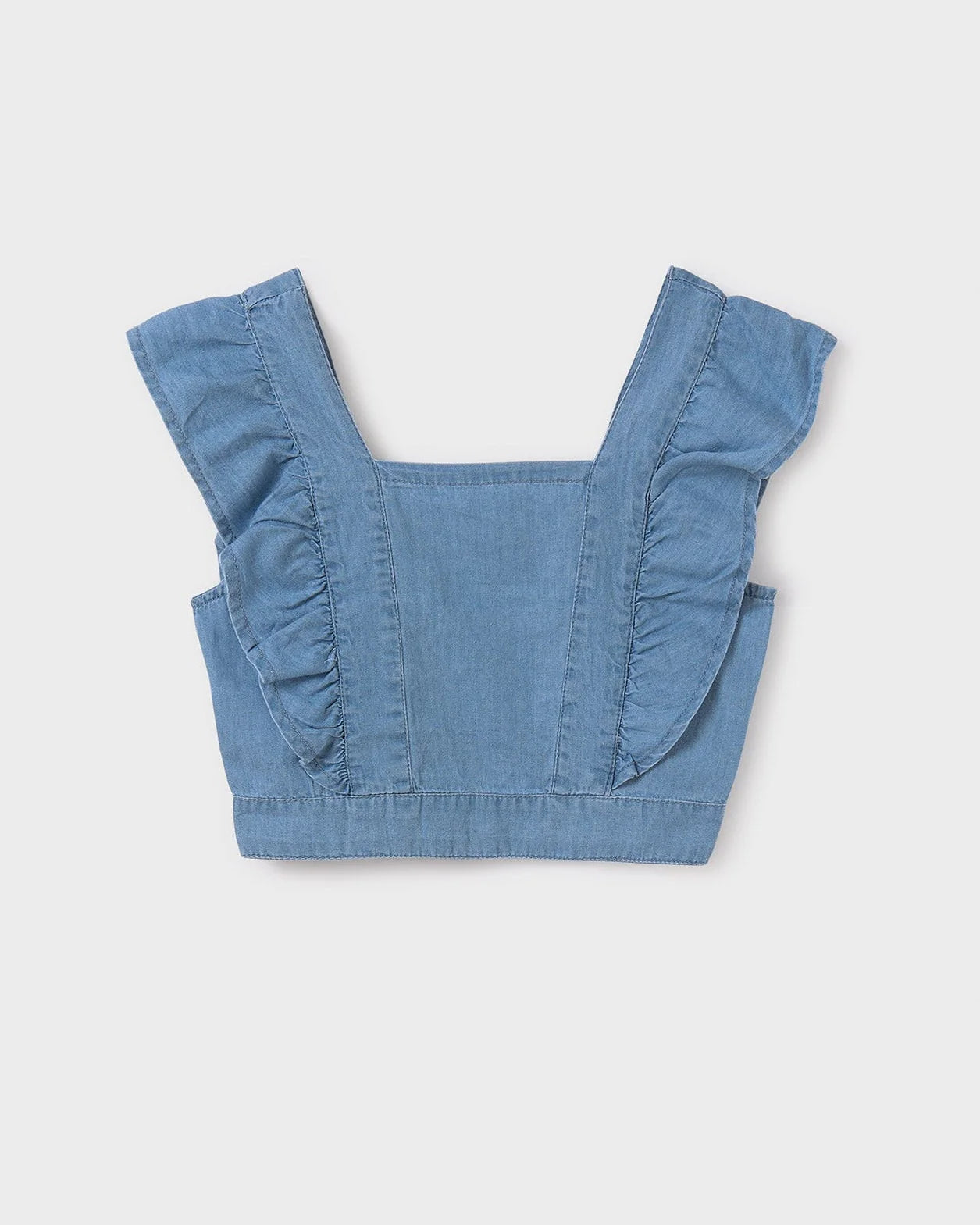 Mayoral Girls' Denim Top - Stylish & Comfortable Denim Shirt for Girls | Perfect for School, Playdates & Casual Outings