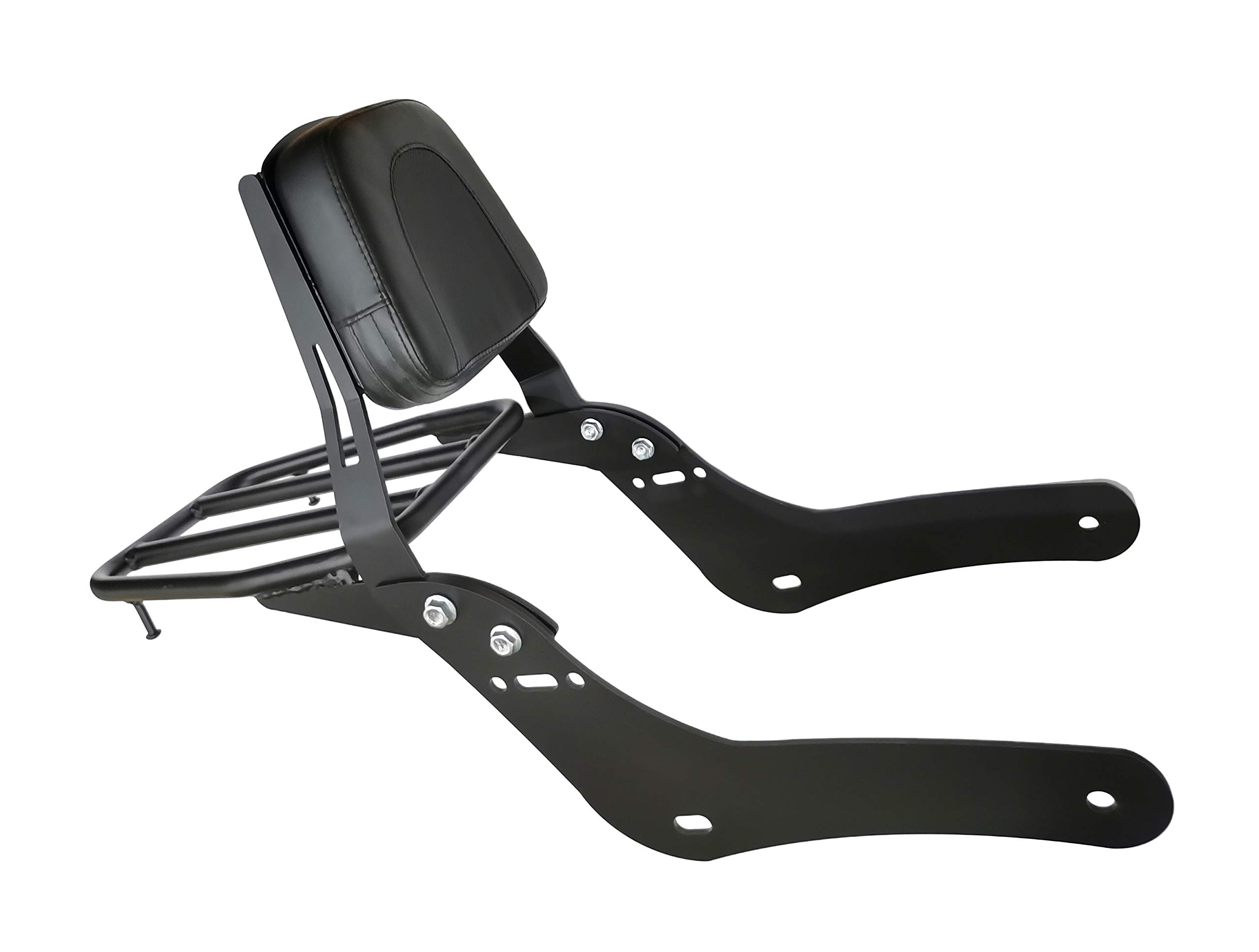 Replacement Backrest Sissy Bar with Comfortable Pad & Luggage Rack for Honda Rebel 500/300 CMX500/CMX300 (2017-2020) - Enhanced Comfort for Long Rides & Secure Cargo Transport