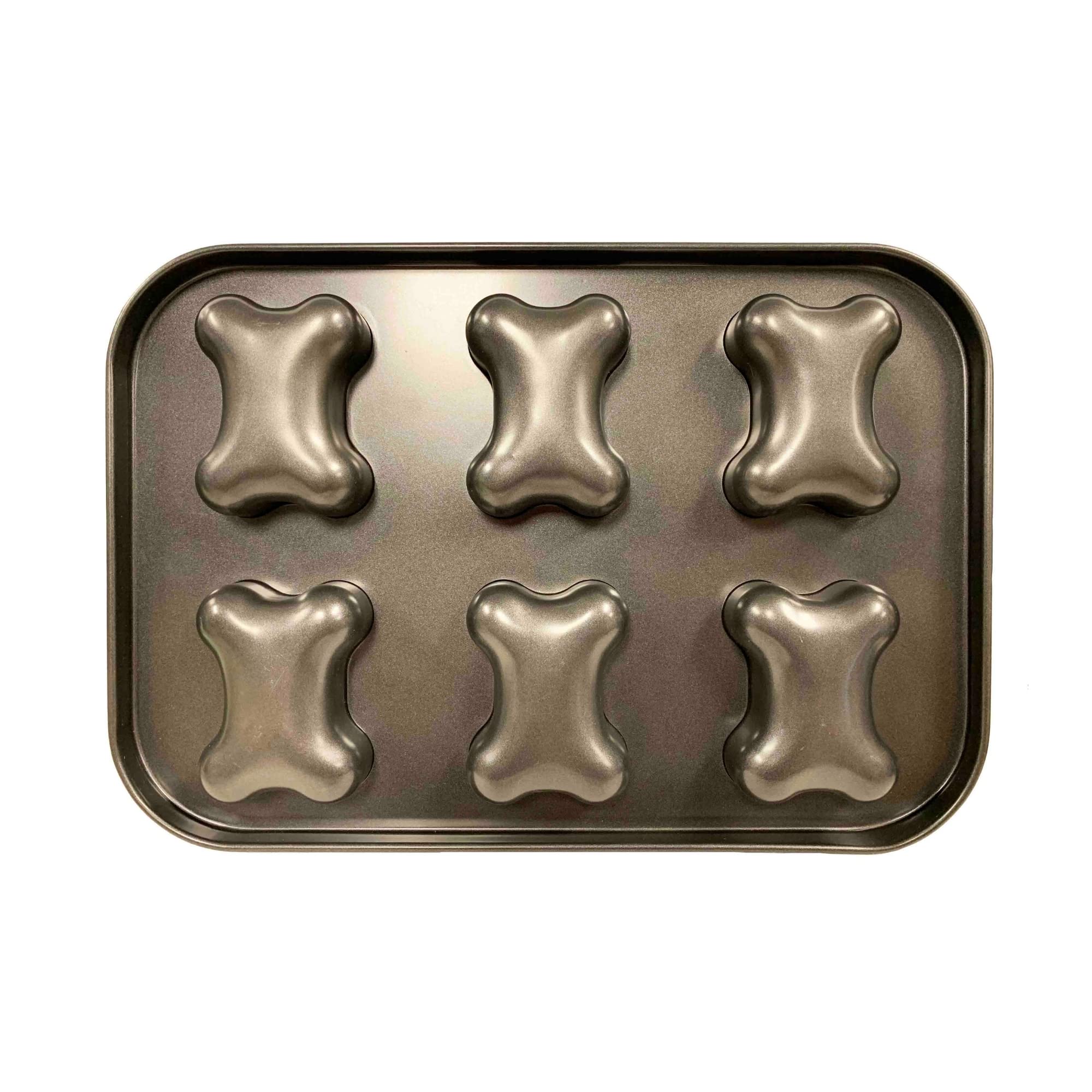 Midlee Nonstick Bone-Shaped Cupcake Pan - Perfect for Halloween, Dog-Themed Parties & Baking Fun Treats