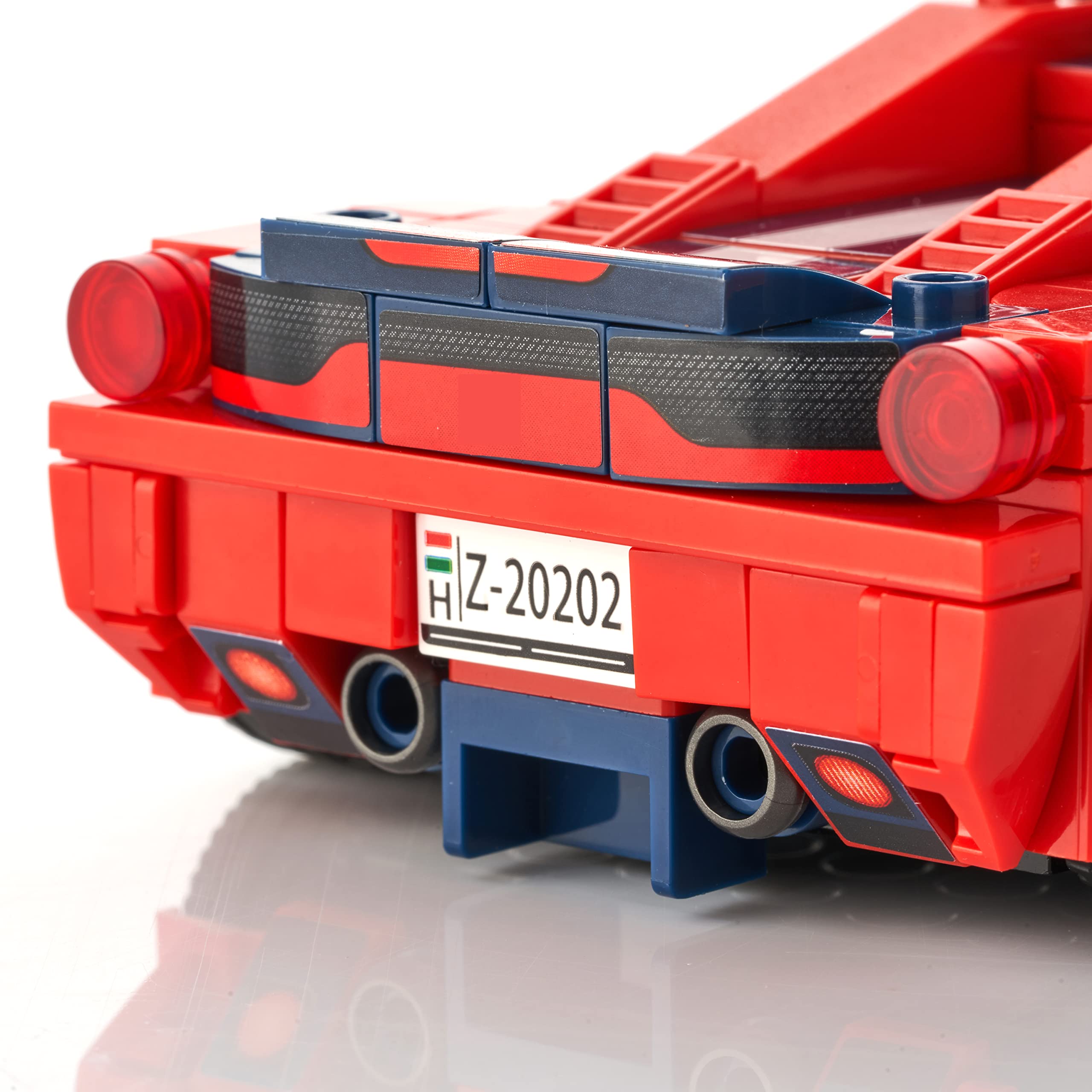 Ferrari F8 Racing Car Building Block Set (306 Pieces) - Creative Construction Toy for Kids & Adults - Perfect for STEM Learning, Birthday Gifts & Family Bonding Activities