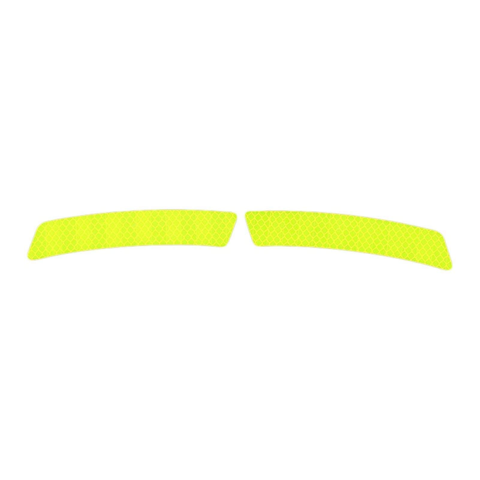 Shineweb 1 Pair Reflective Car Door Edge Guards - Anti-Collision Protection Strips with Waterproof Warning Stickers (Yellow) | Night Safety for Vehicles, Parking Lot Visibility & Door Protection
